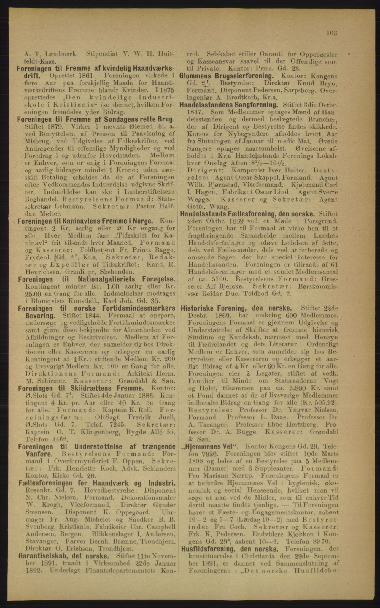 Kristiania/Oslo adressebok, PUBL/-, 1906, p. 103