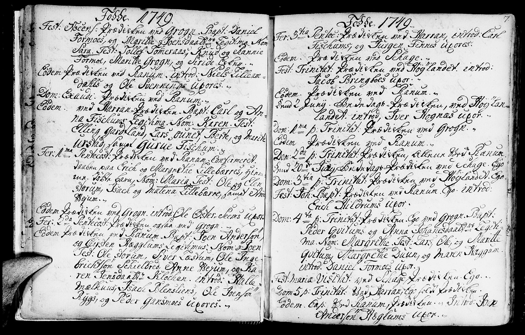 Ministerialprotokoller, klokkerbøker og fødselsregistre - Nord-Trøndelag, SAT/A-1458/764/L0542: Parish register (official) no. 764A02, 1748-1779, p. 7