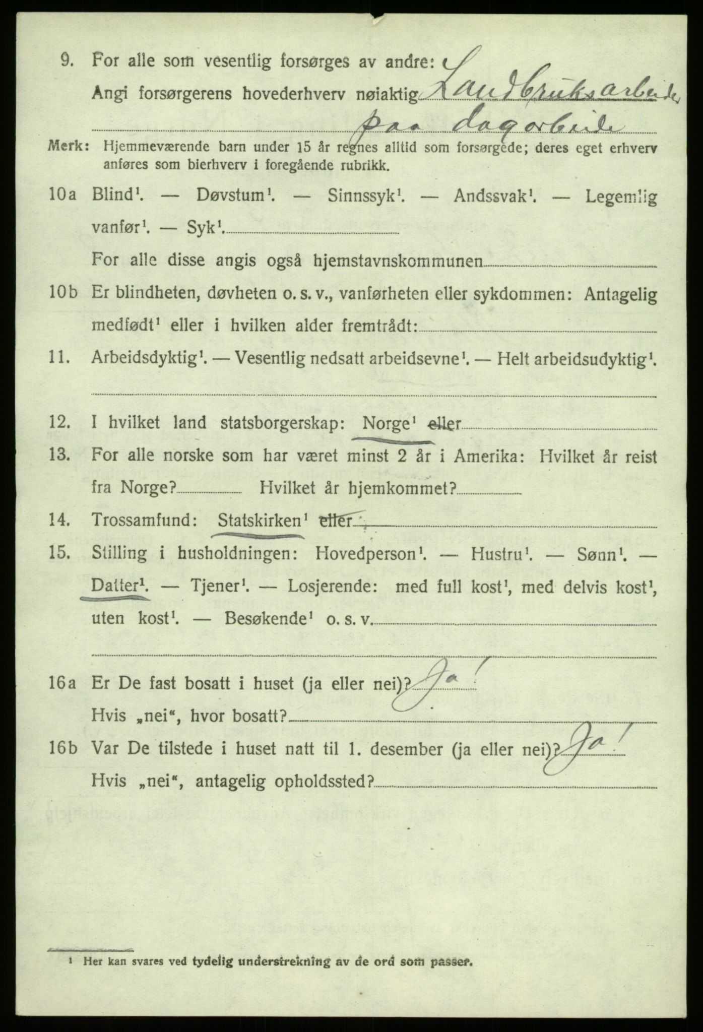 SAB, 1920 census for Sogndal, 1920, p. 4216