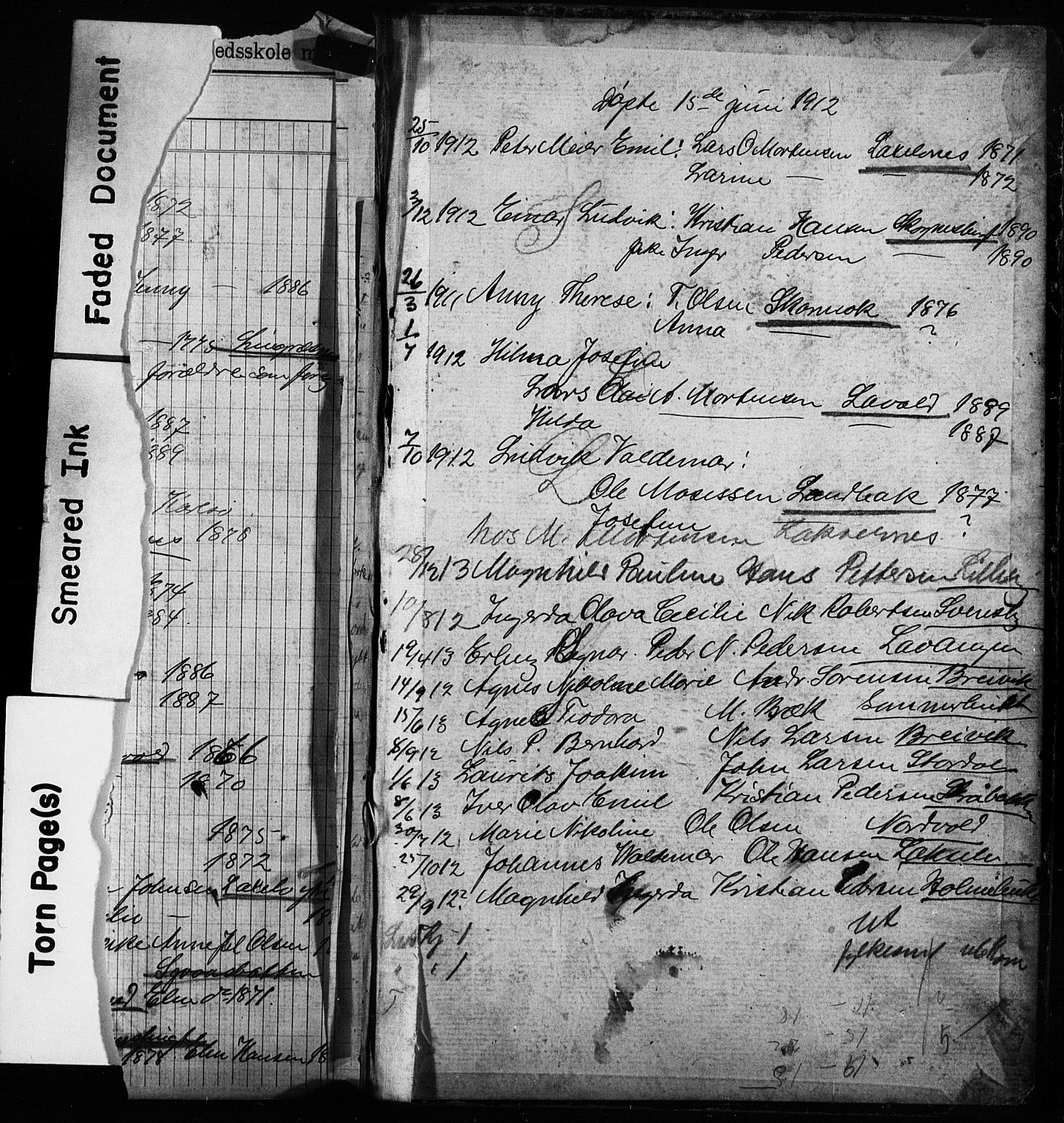 Lyngen sokneprestembete, AV/SATØ-S-1289/H/Ha/L0052/0001: Baptism register no. 52.1, 1895-1914