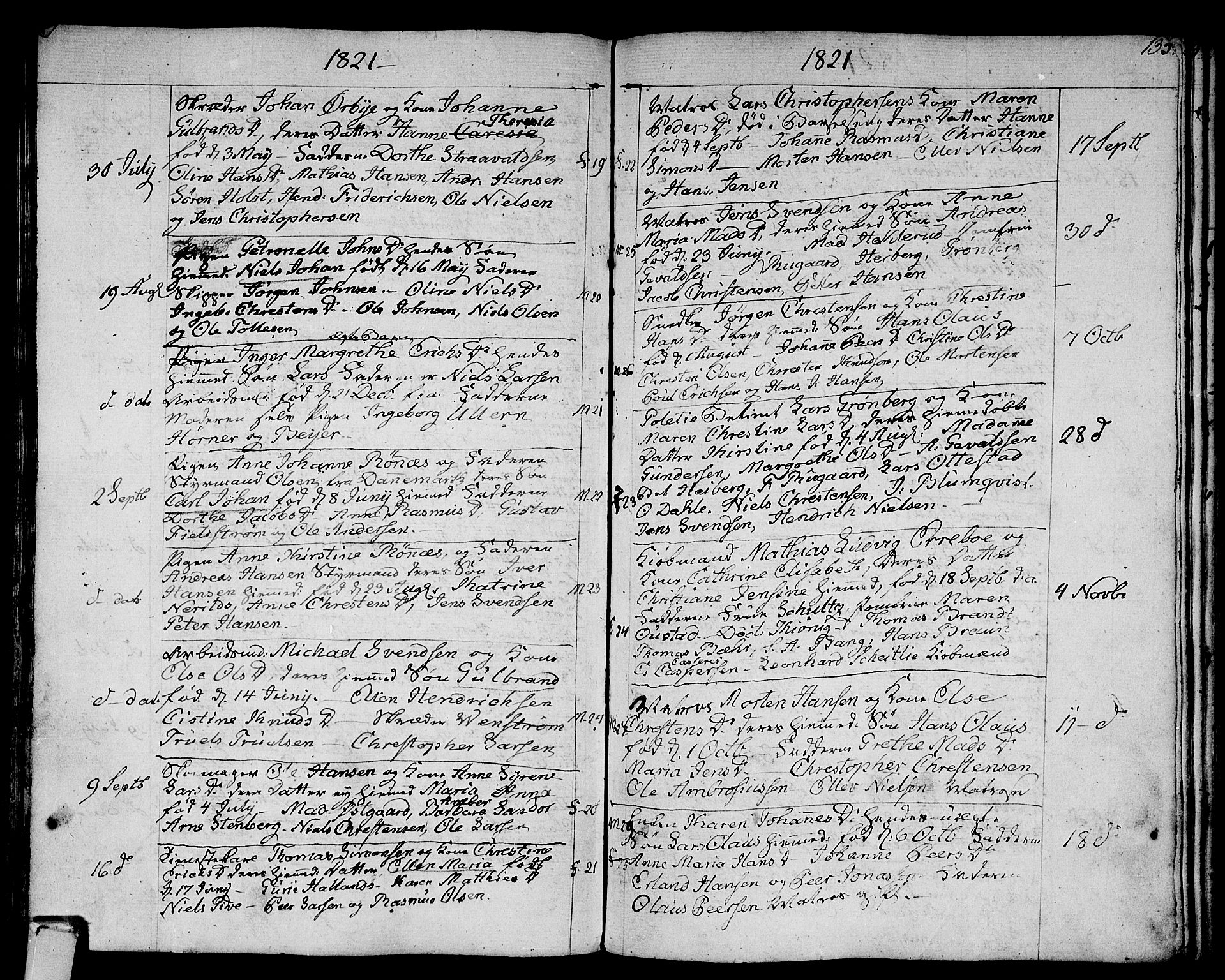 Strømsø kirkebøker, SAKO/A-246/F/Fa/L0010: Parish register (official) no. I 10, 1792-1822, p. 135