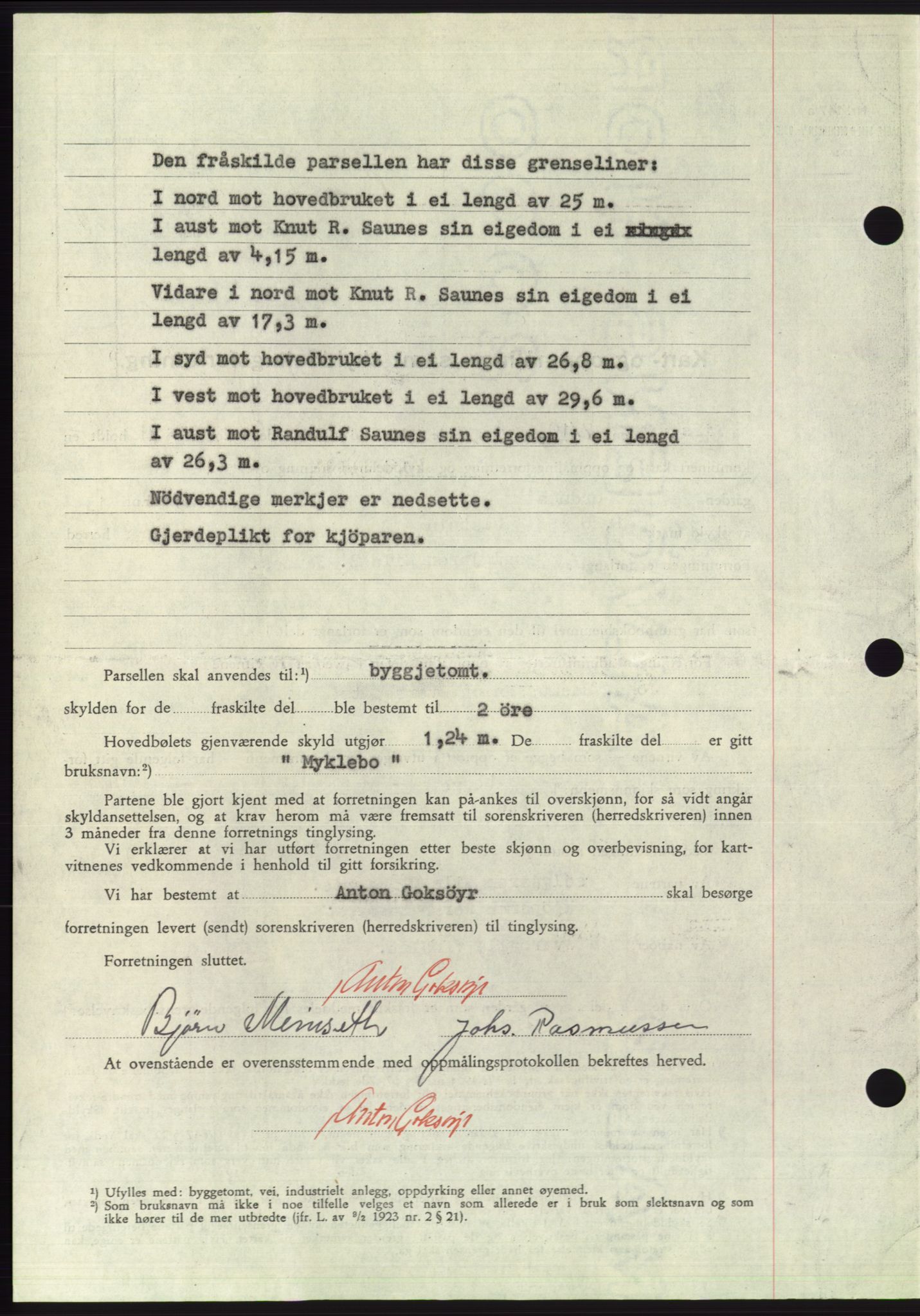 Søre Sunnmøre sorenskriveri, AV/SAT-A-4122/1/2/2C/L0110: Mortgage book no. 36A, 1958-1958, Diary no: : 2185/1958