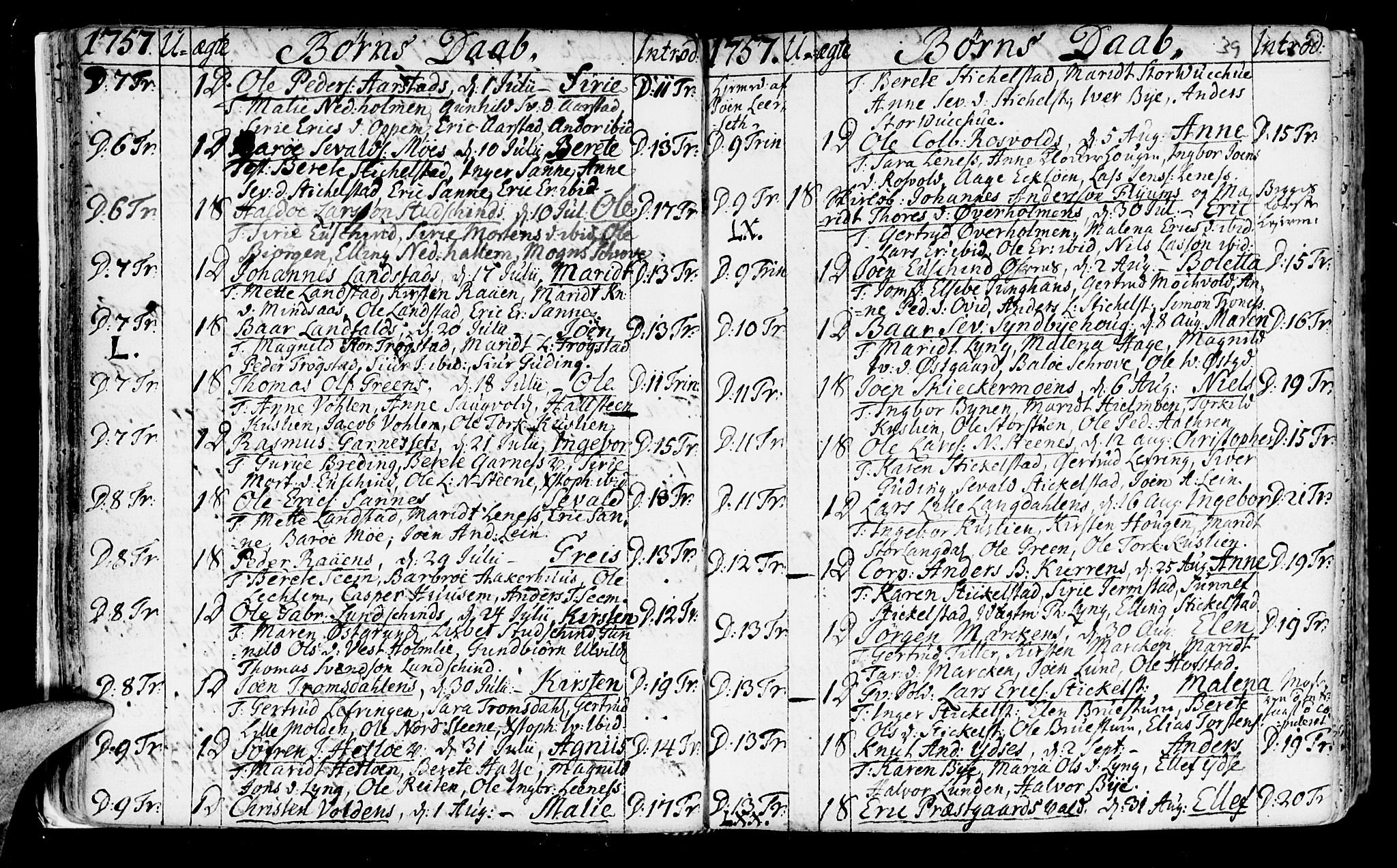 Ministerialprotokoller, klokkerbøker og fødselsregistre - Nord-Trøndelag, SAT/A-1458/723/L0231: Parish register (official) no. 723A02, 1748-1780, p. 39