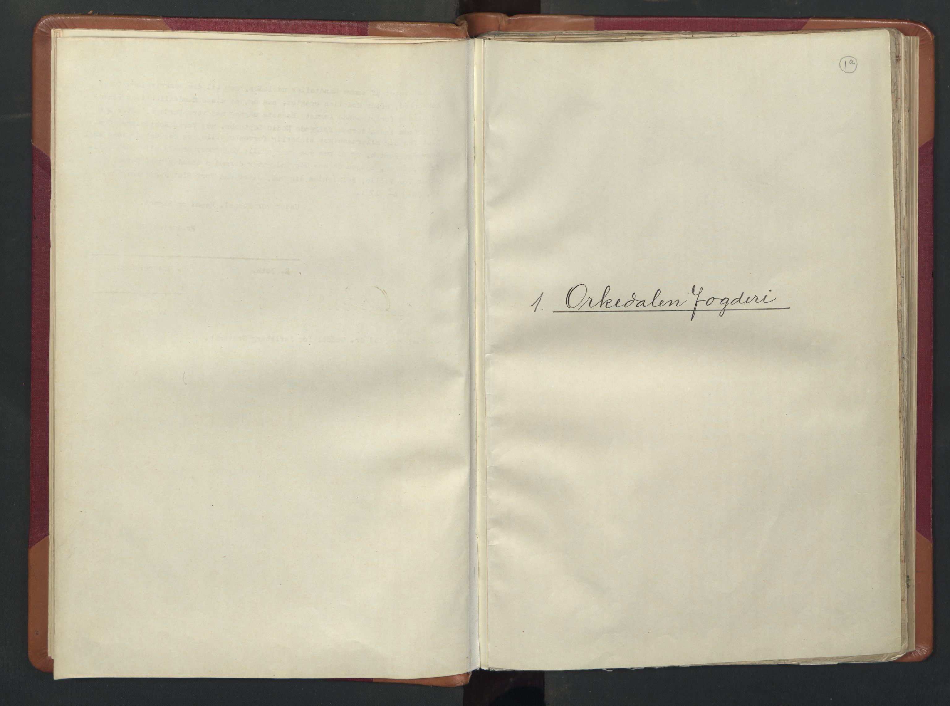 RA, Census (manntall) 1701, no. 13: Orkdal fogderi and Gauldal fogderi including Røros kobberverk, 1701, p. 1a