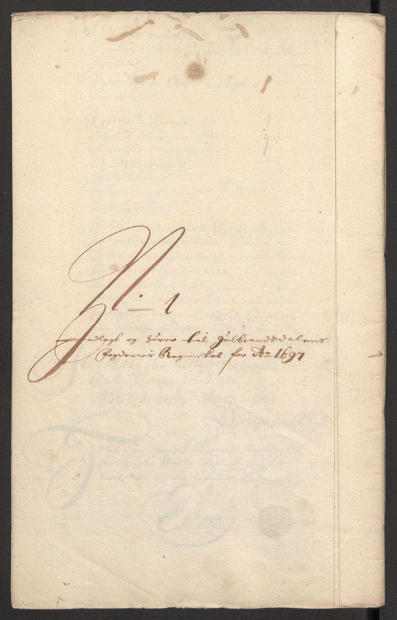 Rentekammeret inntil 1814, Reviderte regnskaper, Fogderegnskap, RA/EA-4092/R17/L1170: Fogderegnskap Gudbrandsdal, 1696-1697, p. 199