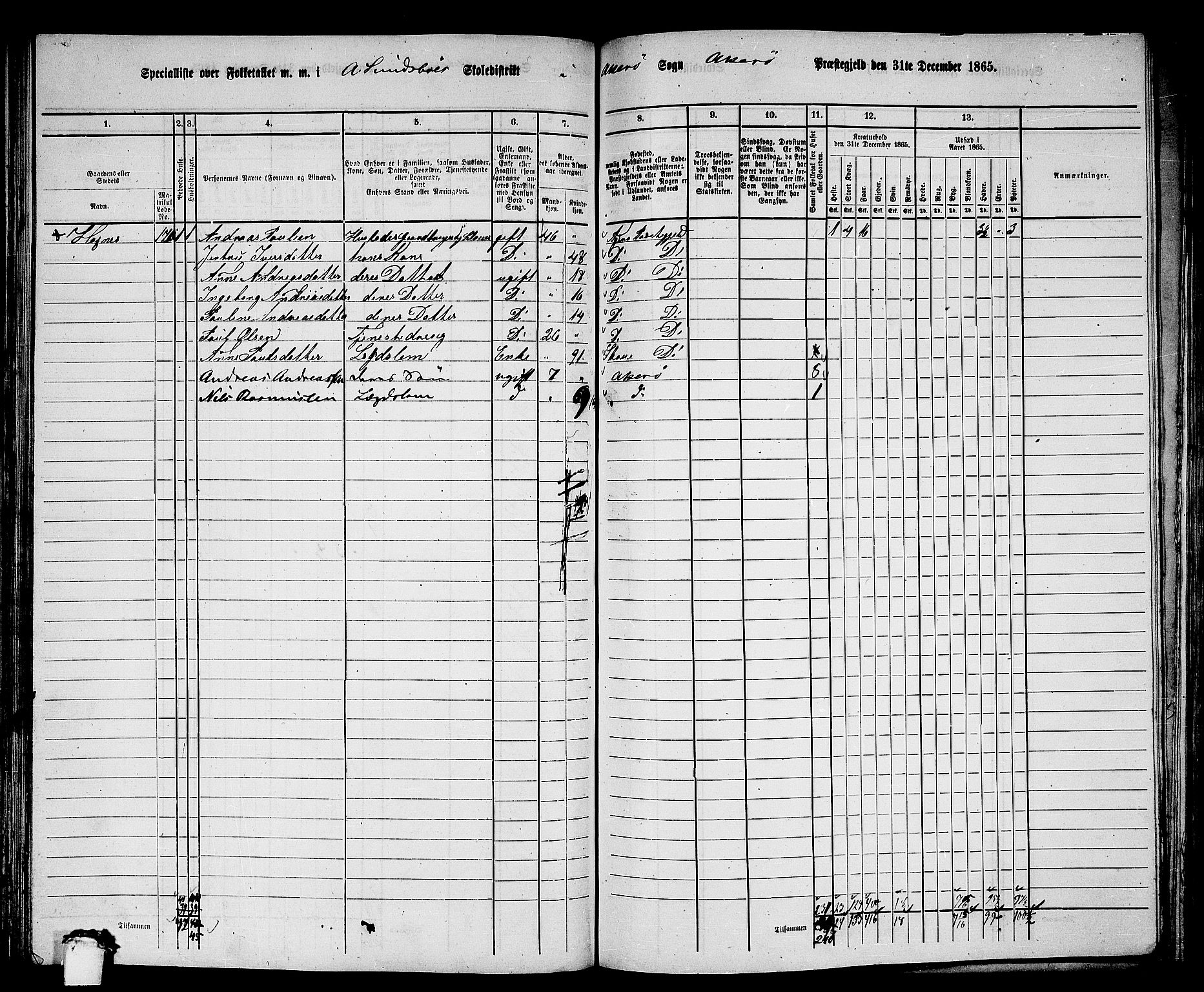 RA, 1865 census for Aukra, 1865, p. 103