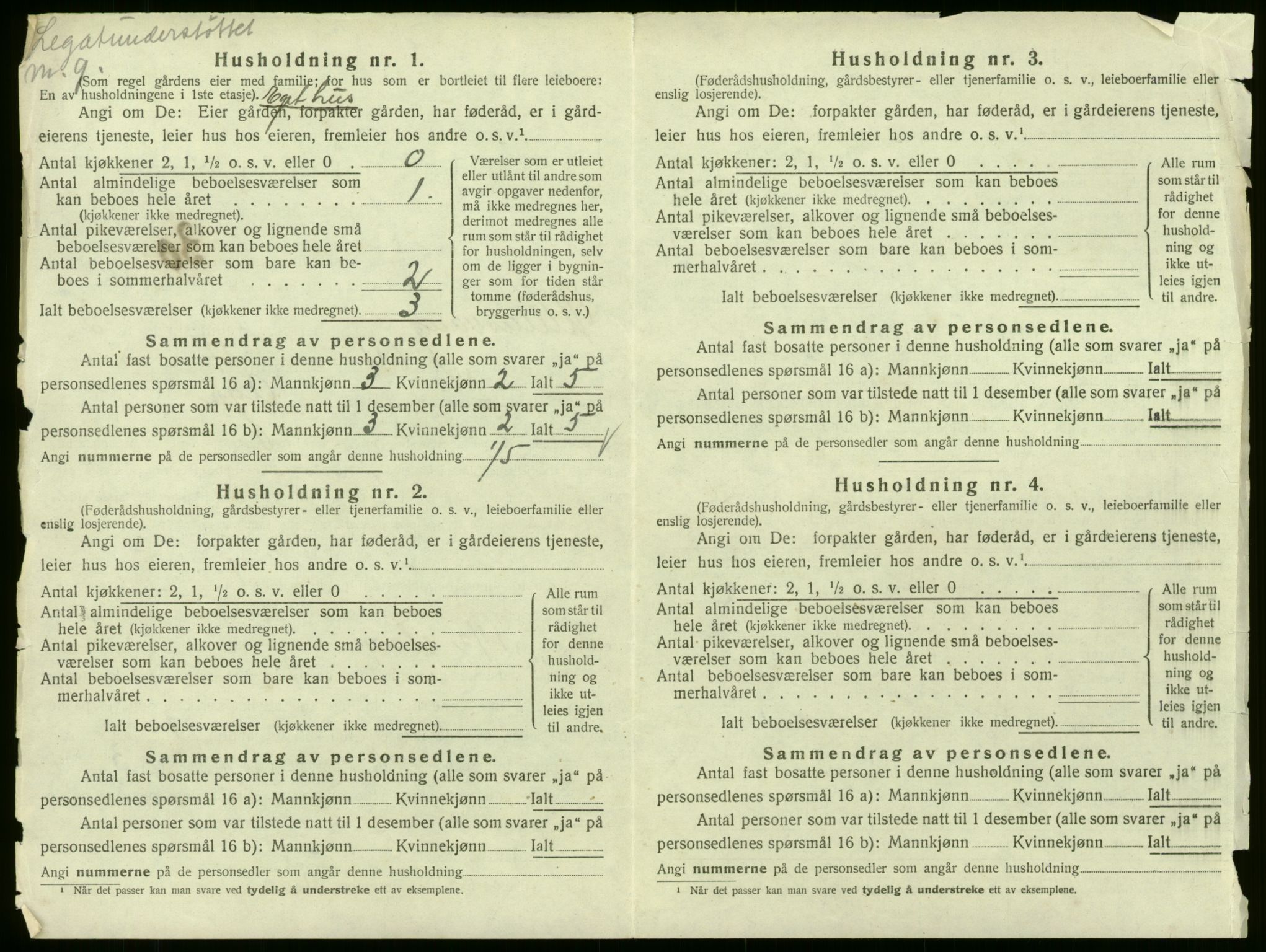 SAB, 1920 census for Ullensvang, 1920, p. 267