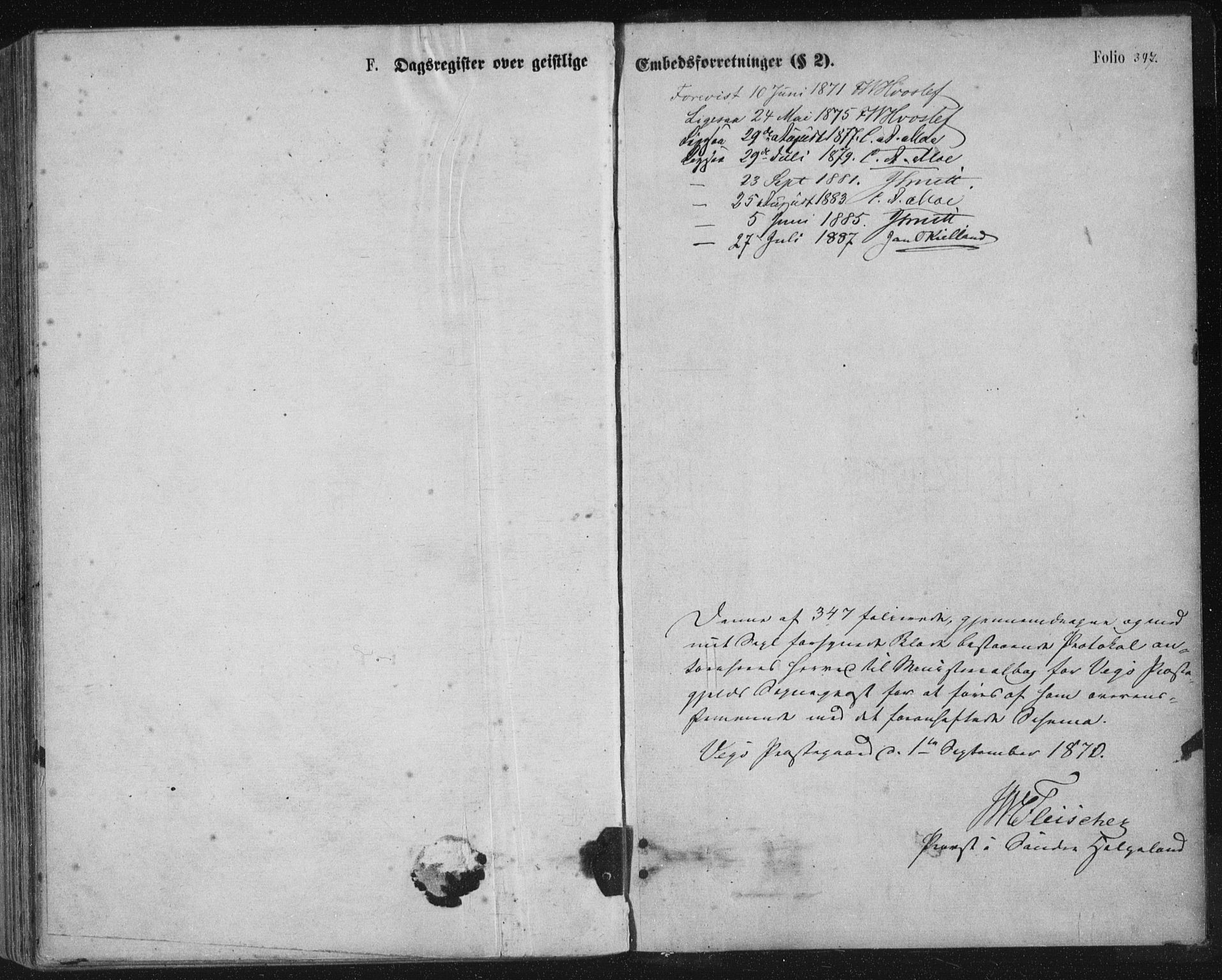 Ministerialprotokoller, klokkerbøker og fødselsregistre - Nordland, SAT/A-1459/816/L0241: Parish register (official) no. 816A07, 1870-1885, p. 397