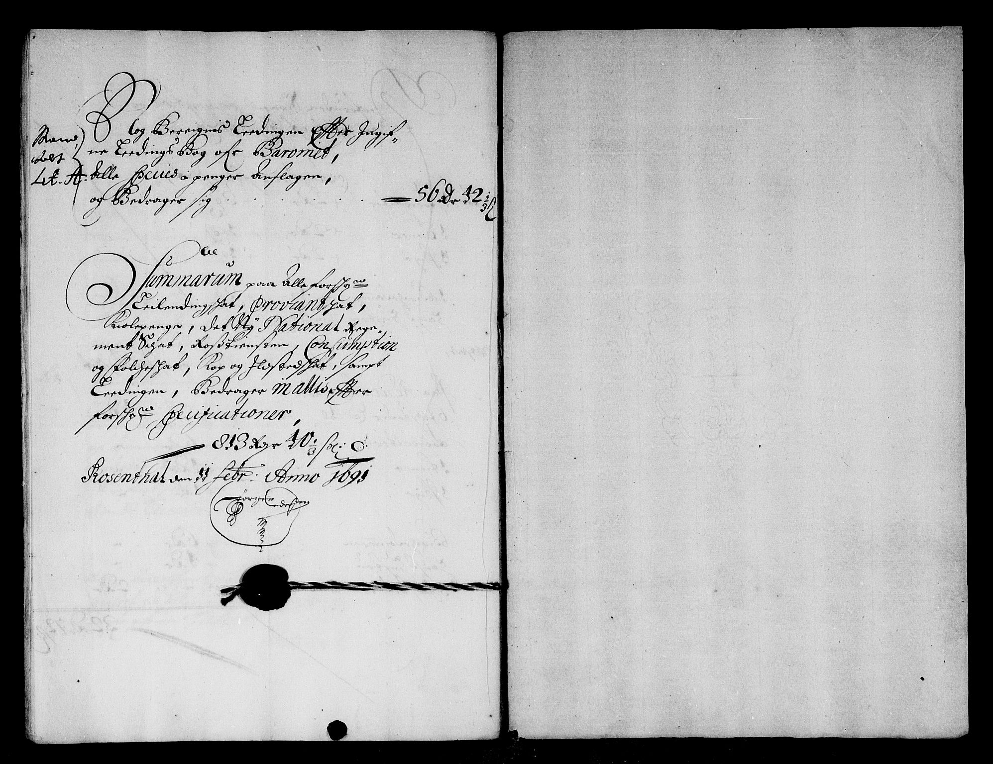 Rentekammeret inntil 1814, Reviderte regnskaper, Stiftamtstueregnskaper, Bergen stiftamt, RA/EA-6043/R/Rc/L0093: Bergen stiftamt, 1690