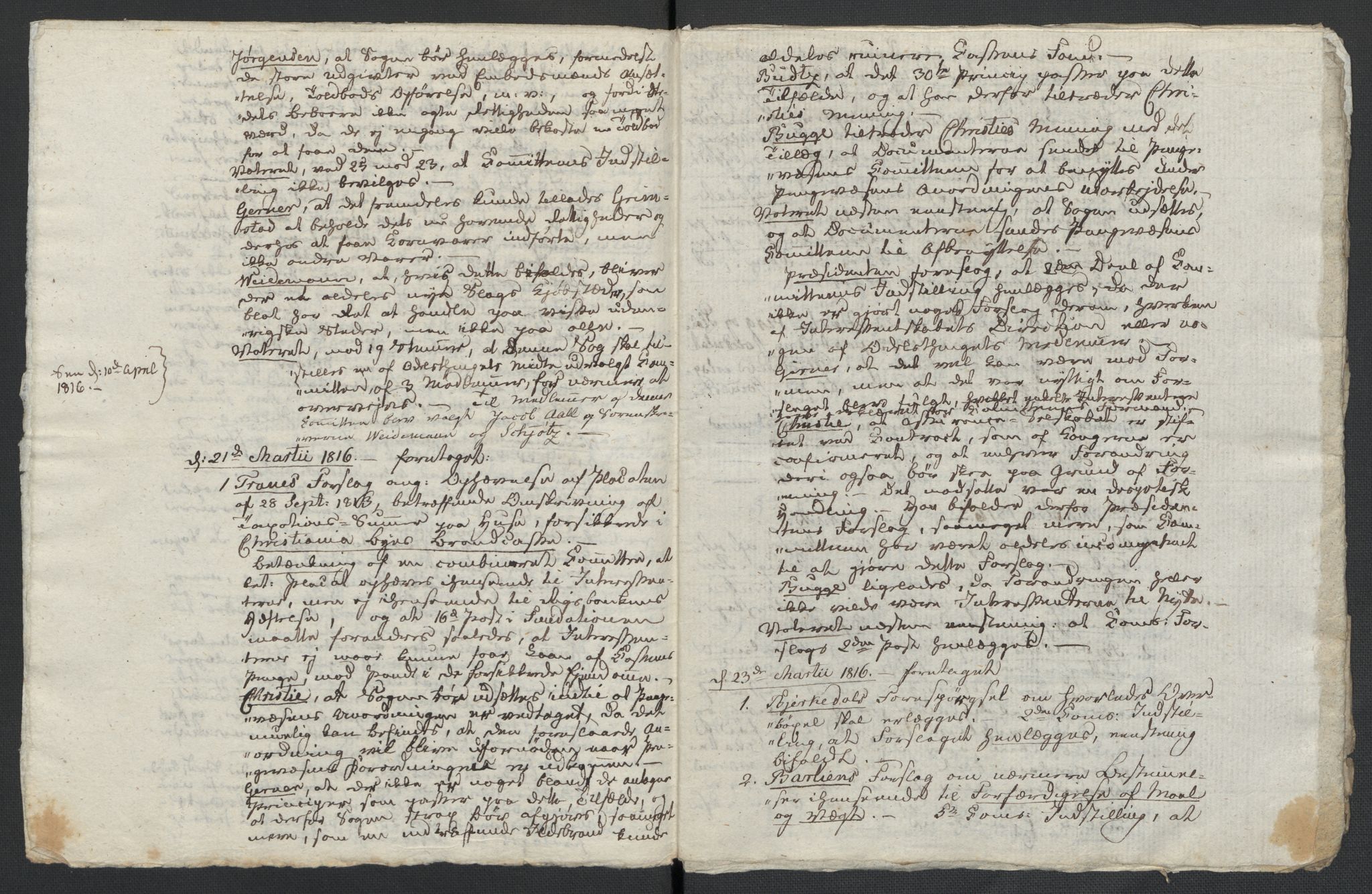 Christie, Wilhelm Frimann Koren, AV/RA-PA-0014/F/L0005: Christies dokumenter fra Stortinget, 1815-1816, p. 782