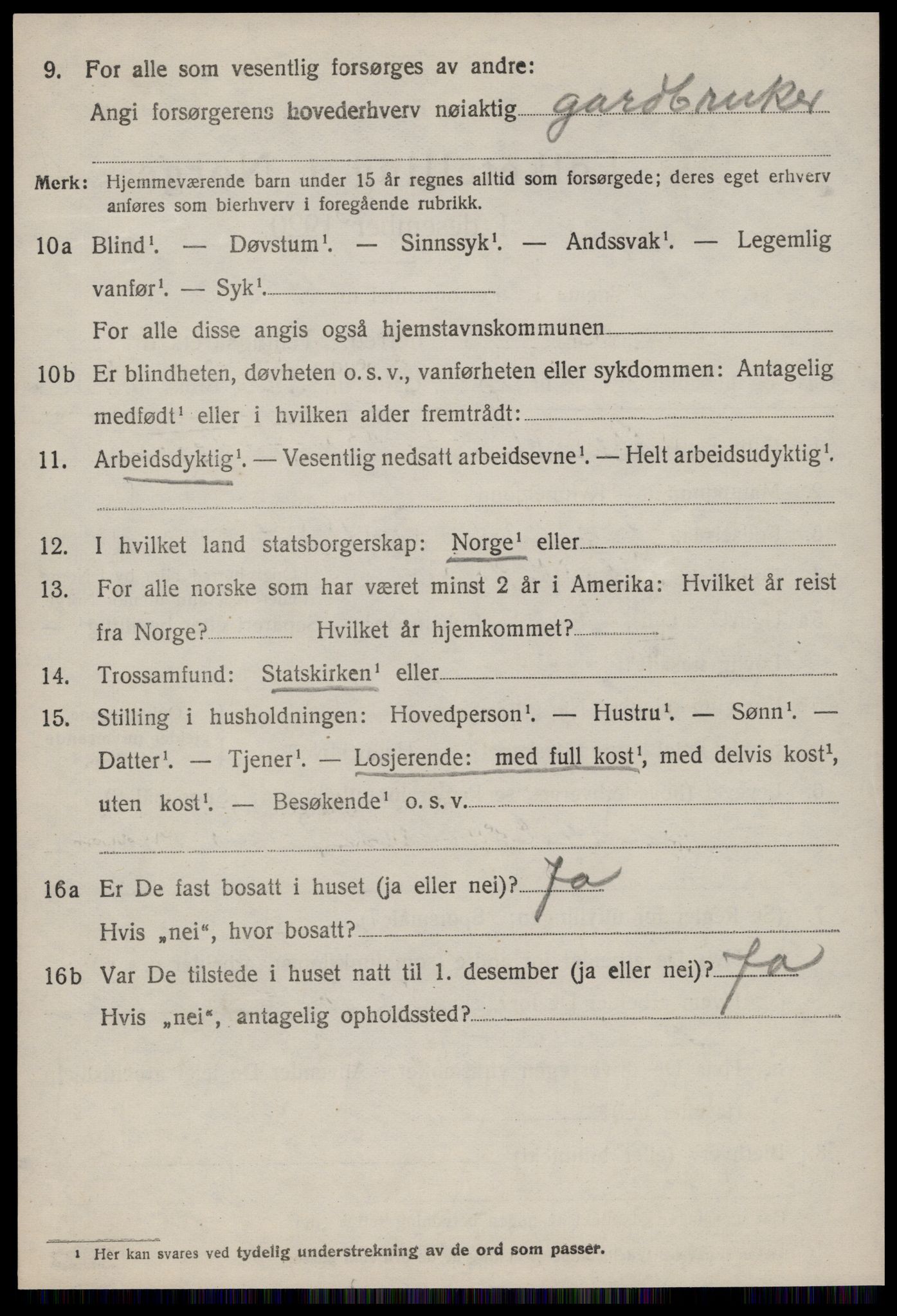 SAT, 1920 census for Fræna, 1920, p. 4506