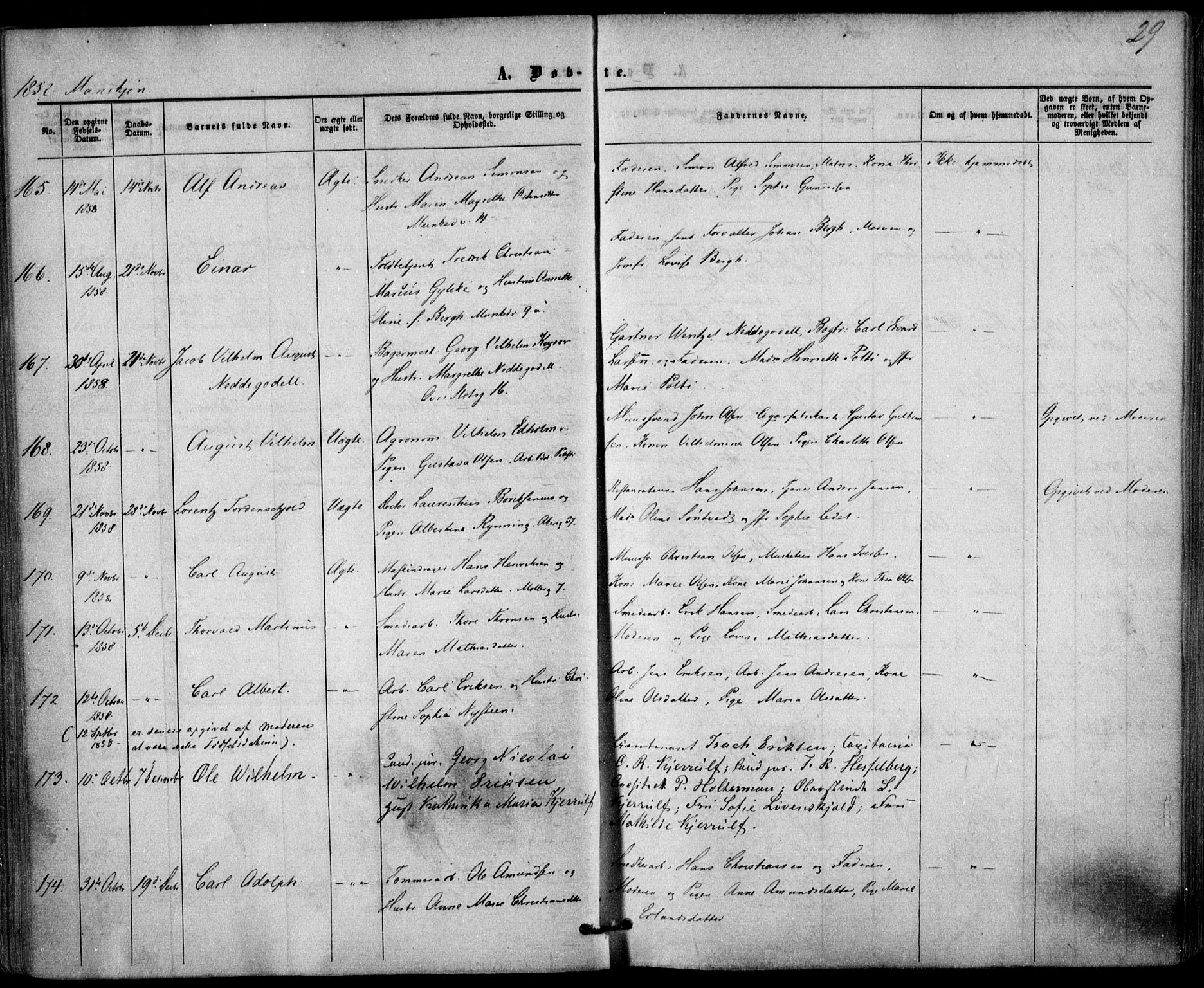 Trefoldighet prestekontor Kirkebøker, AV/SAO-A-10882/F/Fa/L0001: Parish register (official) no. I 1, 1858-1863, p. 29