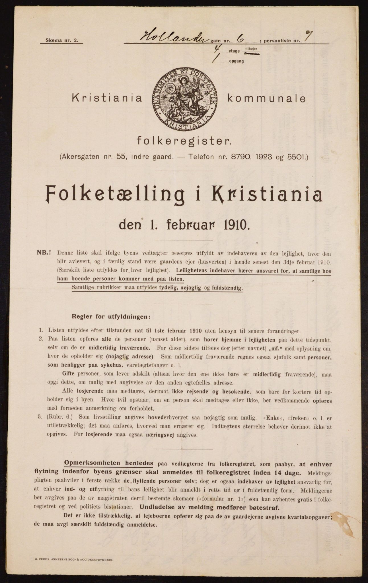 OBA, Municipal Census 1910 for Kristiania, 1910, p. 39976