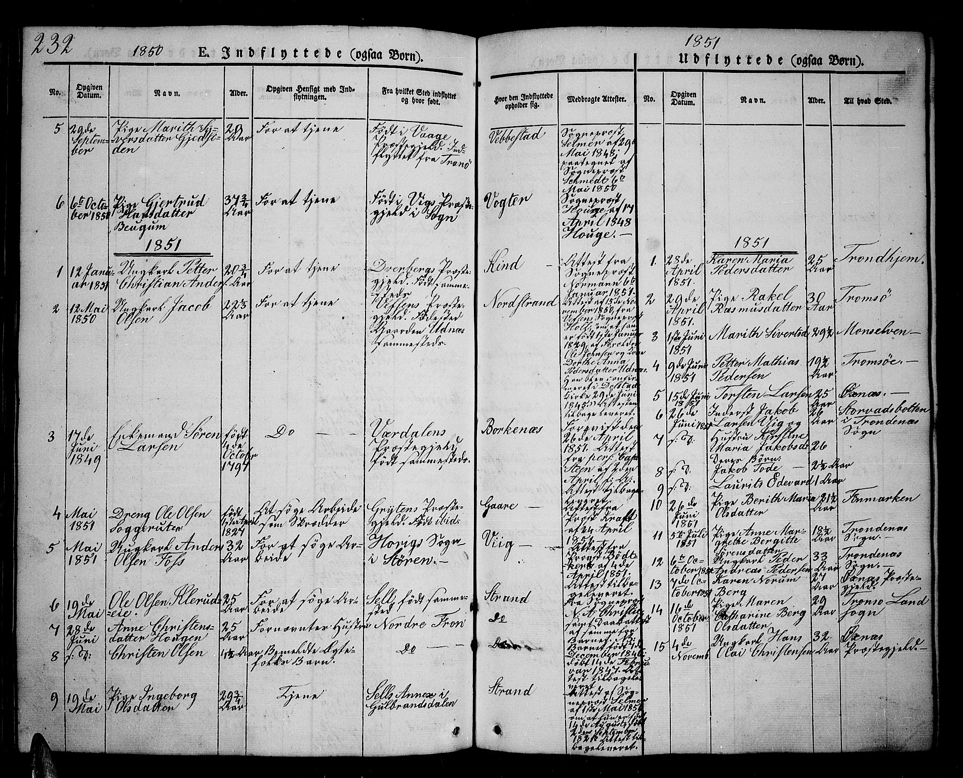 Kvæfjord sokneprestkontor, SATØ/S-1323/G/Ga/Gab/L0002klokker: Parish register (copy) no. 2, 1841-1855, p. 232
