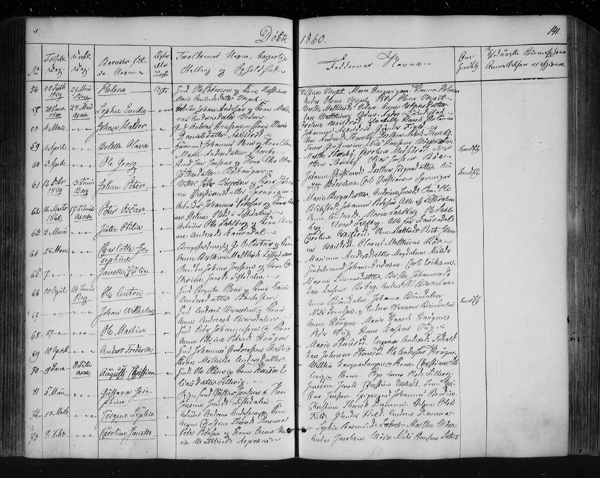 Berg prestekontor Kirkebøker, AV/SAO-A-10902/F/Fa/L0004: Parish register (official) no. I 4, 1843-1860, p. 141