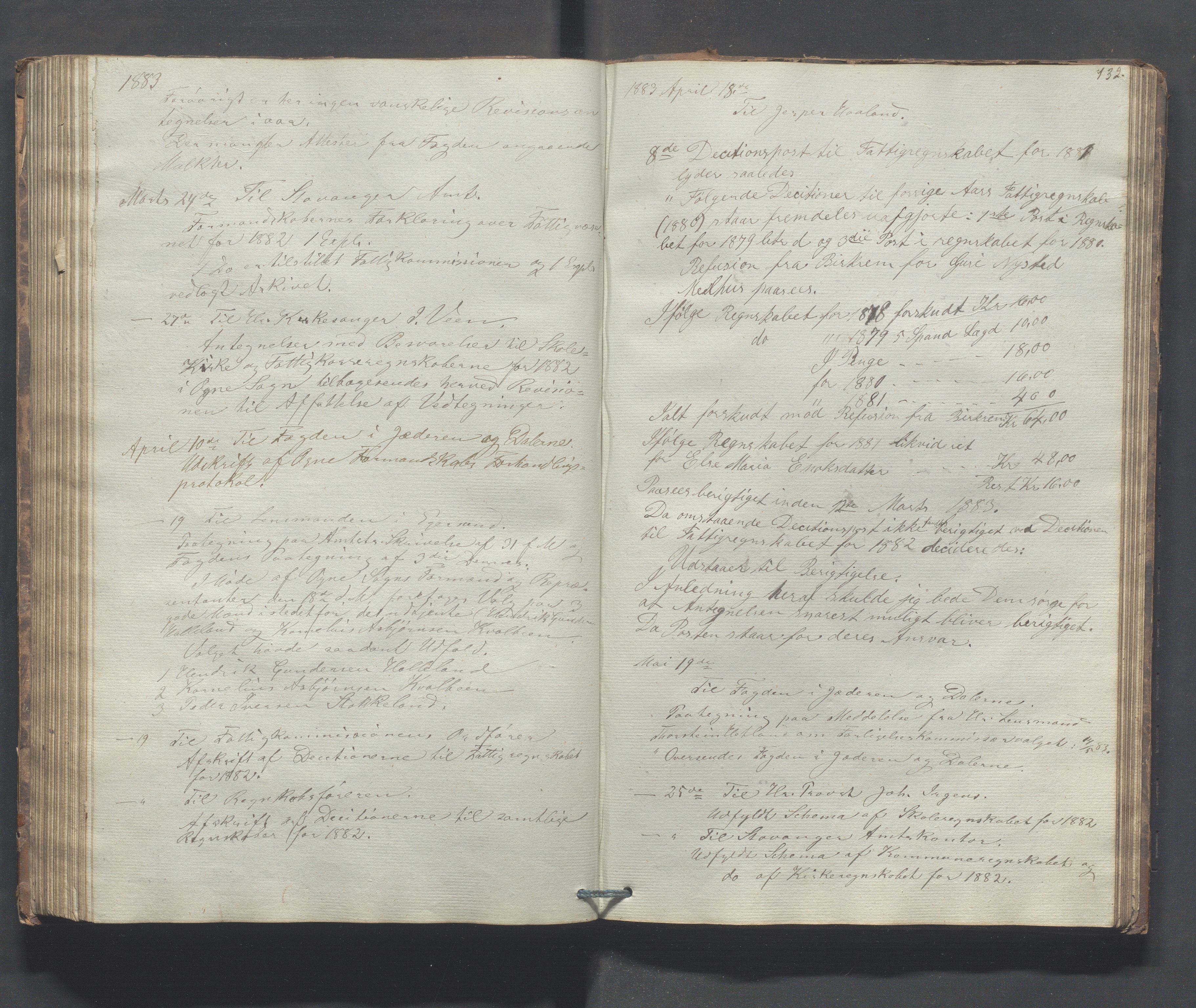 Ogna kommune- Formannskapet, IKAR/K-100909/B/L0001: Kopibok, 1838-1893, p. 132
