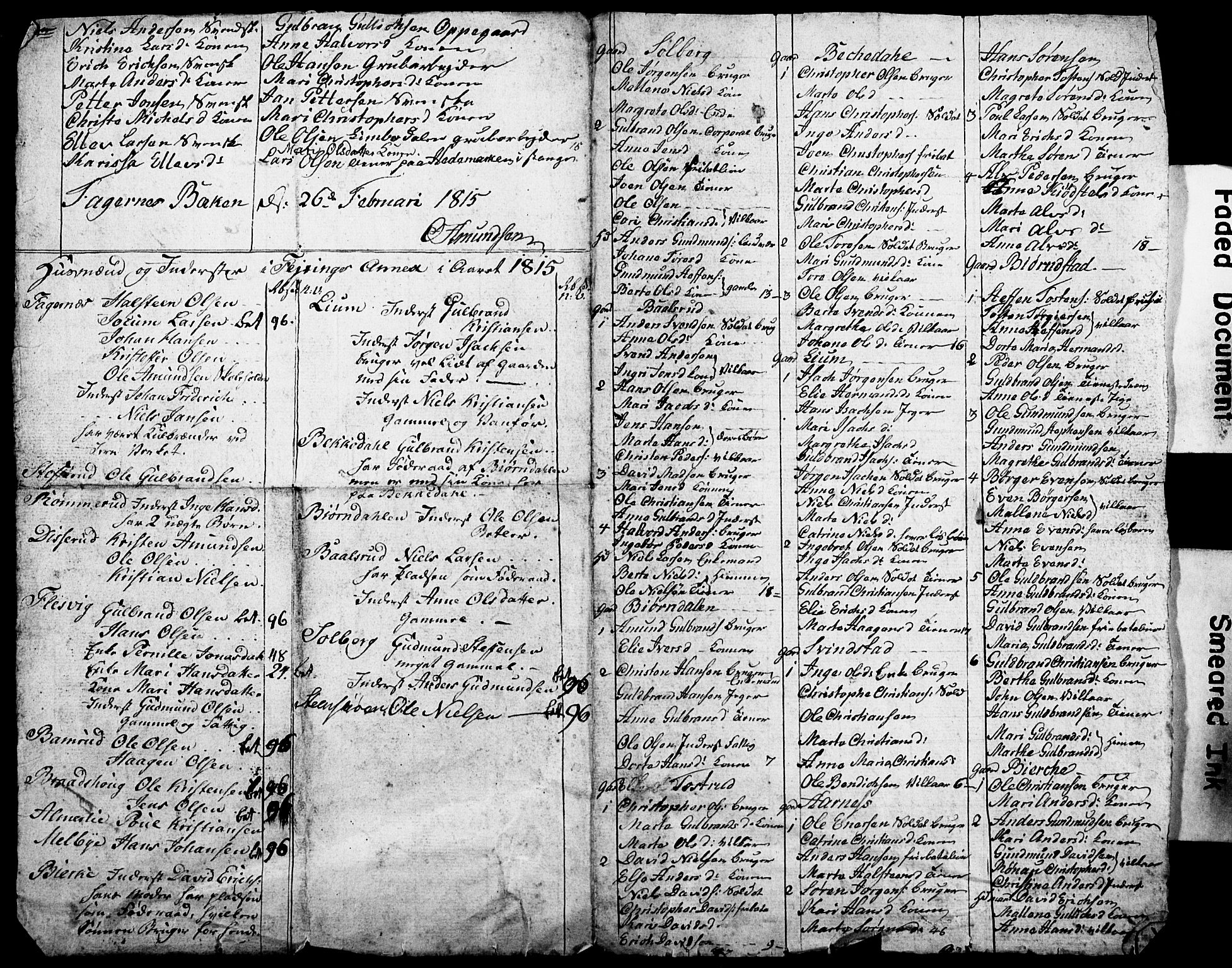 SAO, Census 1815 for Hurdal/Feiring, 1815, p. 3