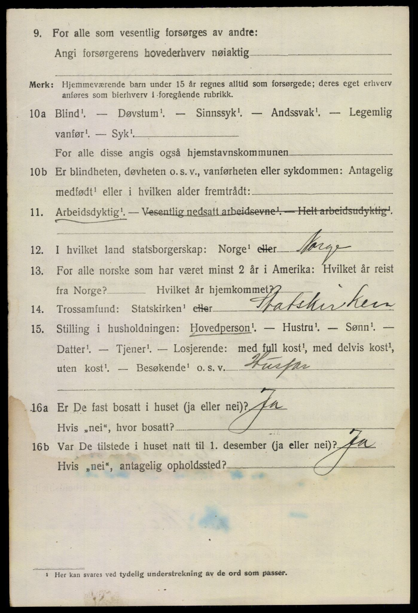 SAKO, 1920 census for Bamble, 1920, p. 11118