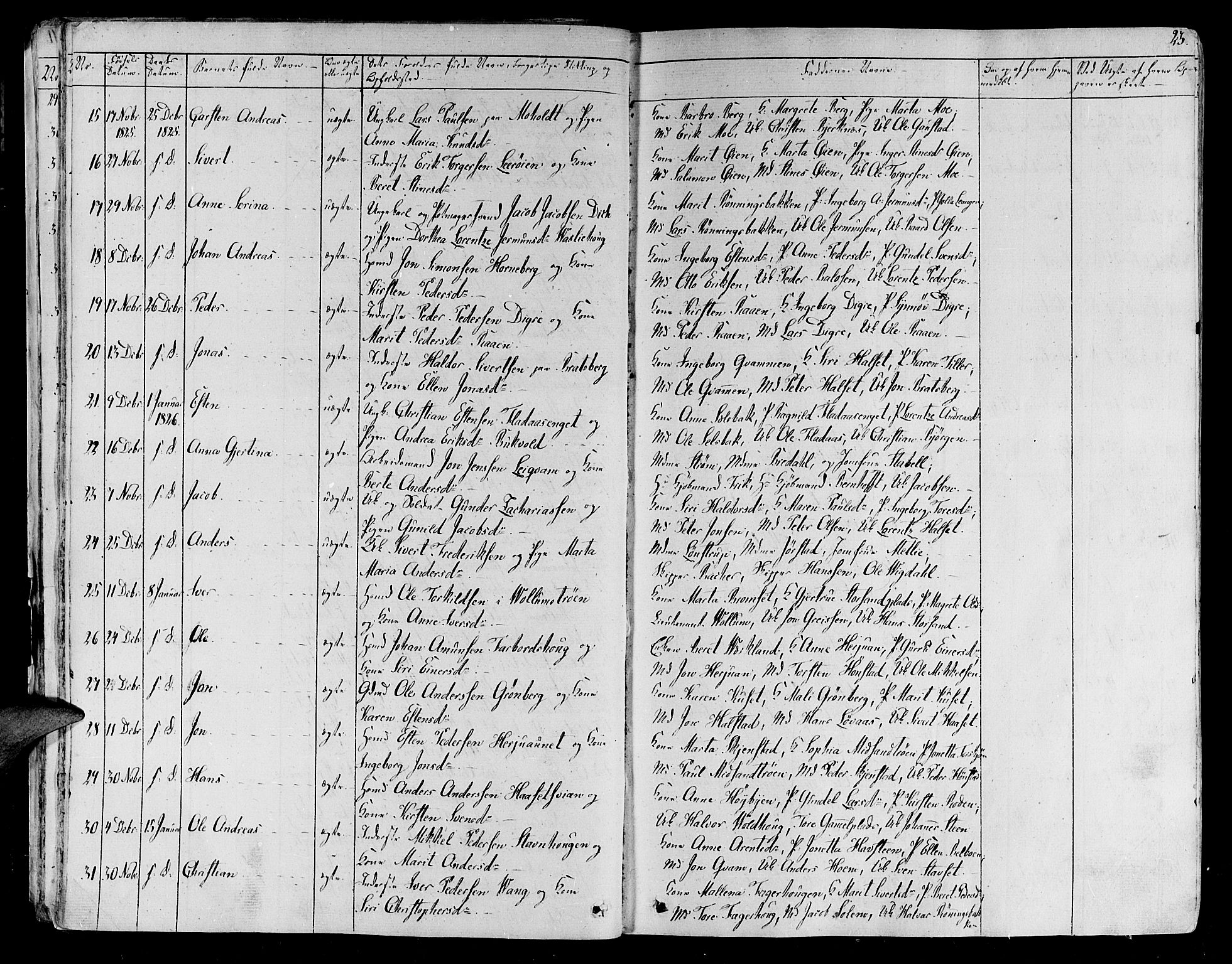 Ministerialprotokoller, klokkerbøker og fødselsregistre - Sør-Trøndelag, AV/SAT-A-1456/606/L0286: Parish register (official) no. 606A04 /1, 1823-1840, p. 23