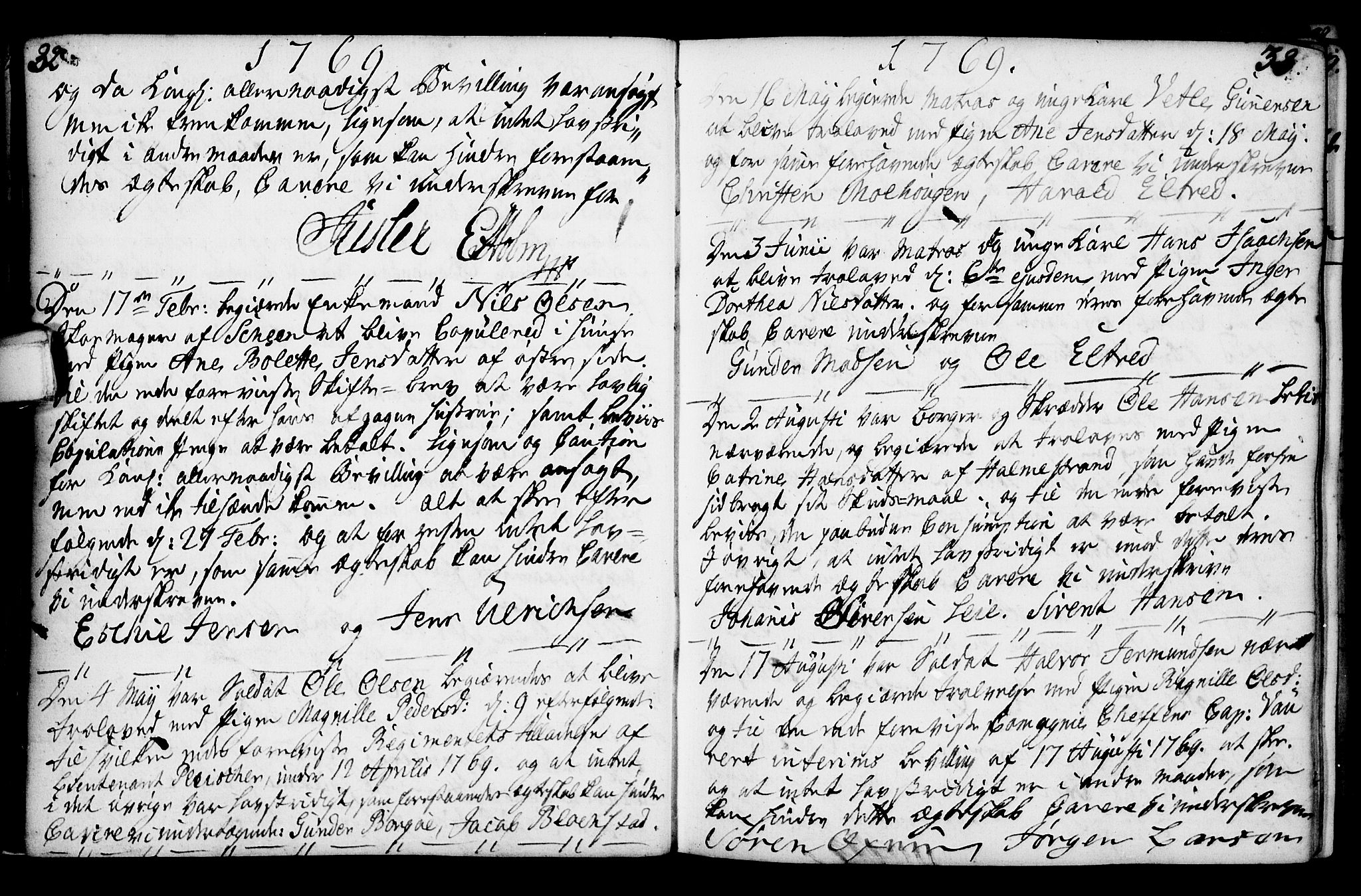 Porsgrunn kirkebøker , SAKO/A-104/F/Fa/L0003: Parish register (official) no. 3, 1764-1814, p. 32-33