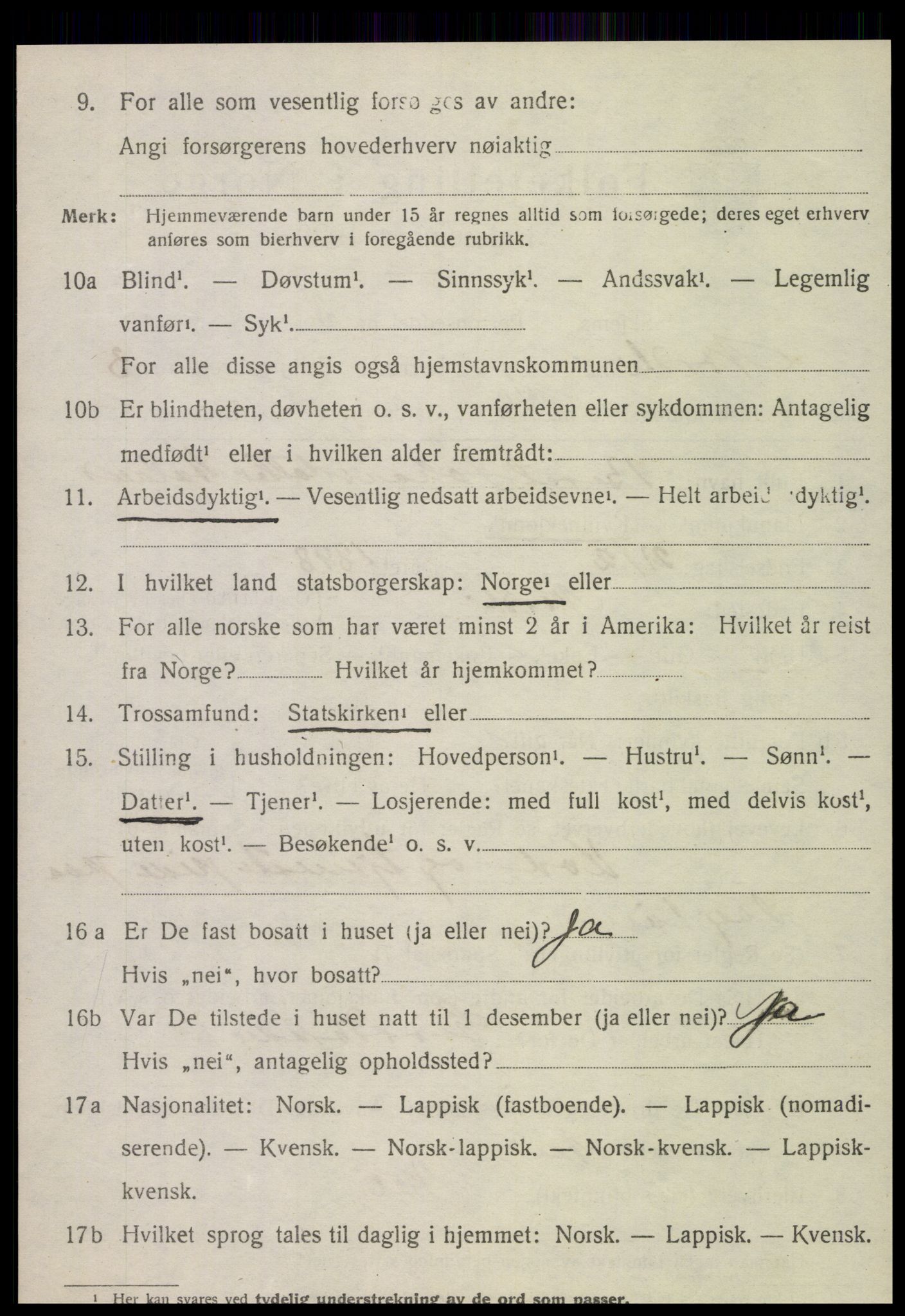 SAT, 1920 census for Nordli, 1920, p. 1814
