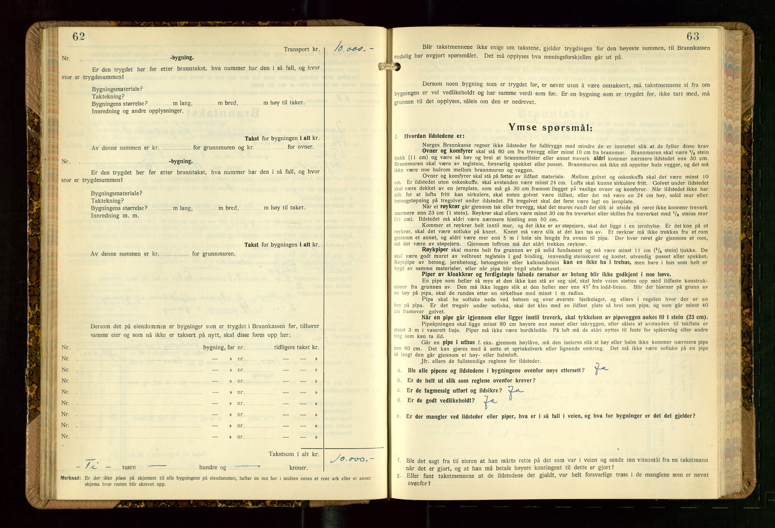 Jelsa lensmannskontor, AV/SAST-A-100360/Gob/L0003: "Branntakstprotokoll", 1942-1955, p. 62-63