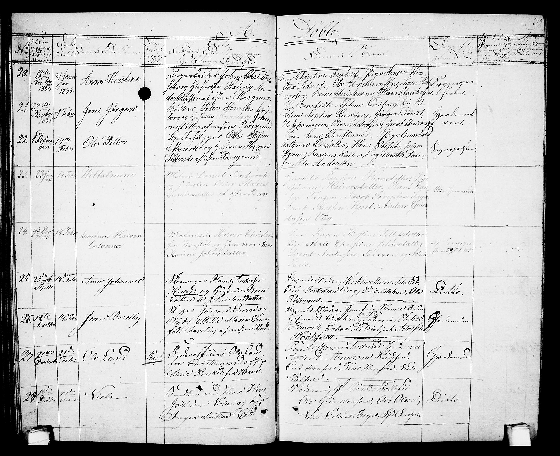 Porsgrunn kirkebøker , SAKO/A-104/G/Gb/L0002: Parish register (copy) no. II 2, 1828-1841, p. 39