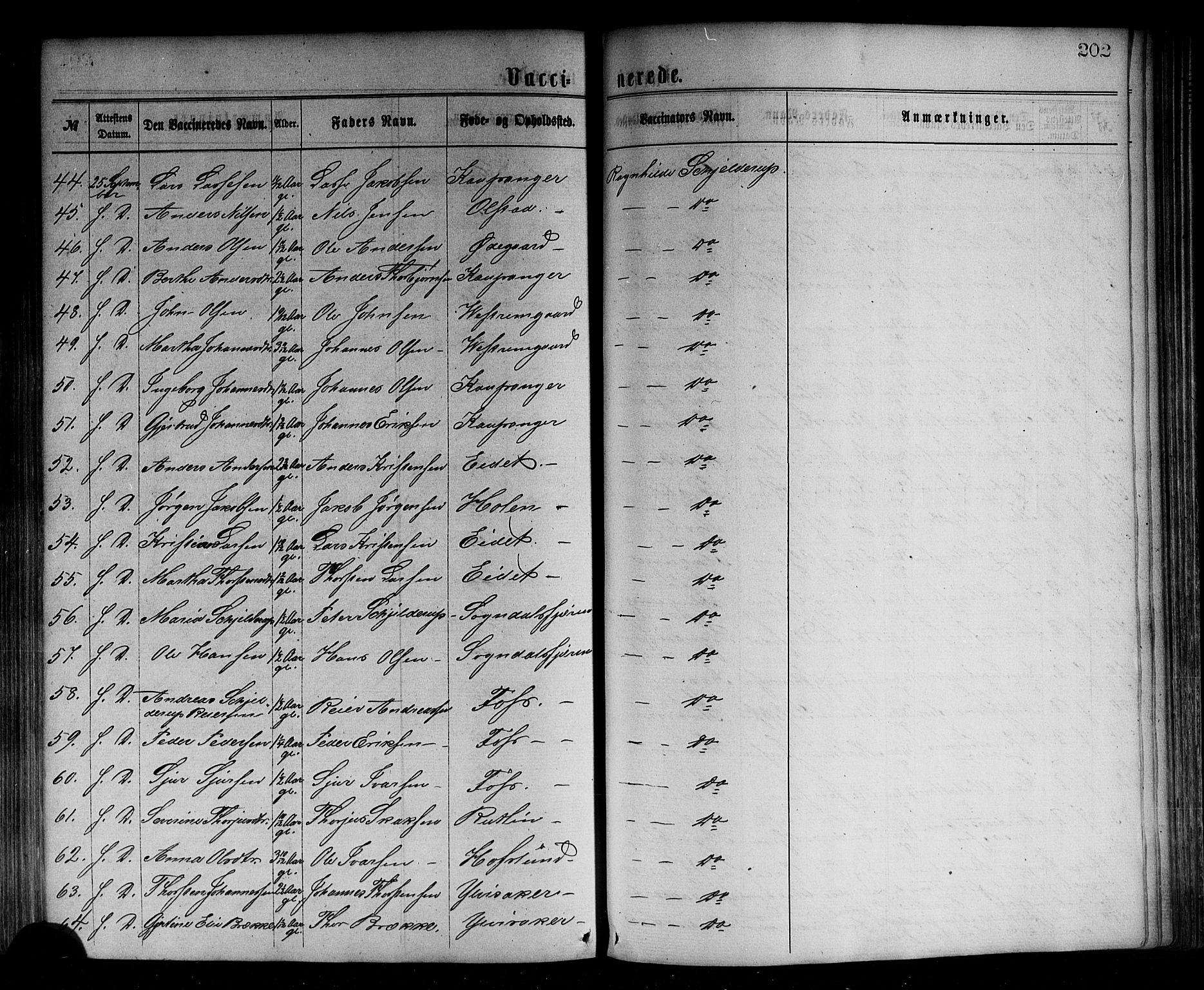 Sogndal sokneprestembete, AV/SAB-A-81301/H/Haa/Haaa/L0014: Parish register (official) no. A 14, 1864-1877, p. 202