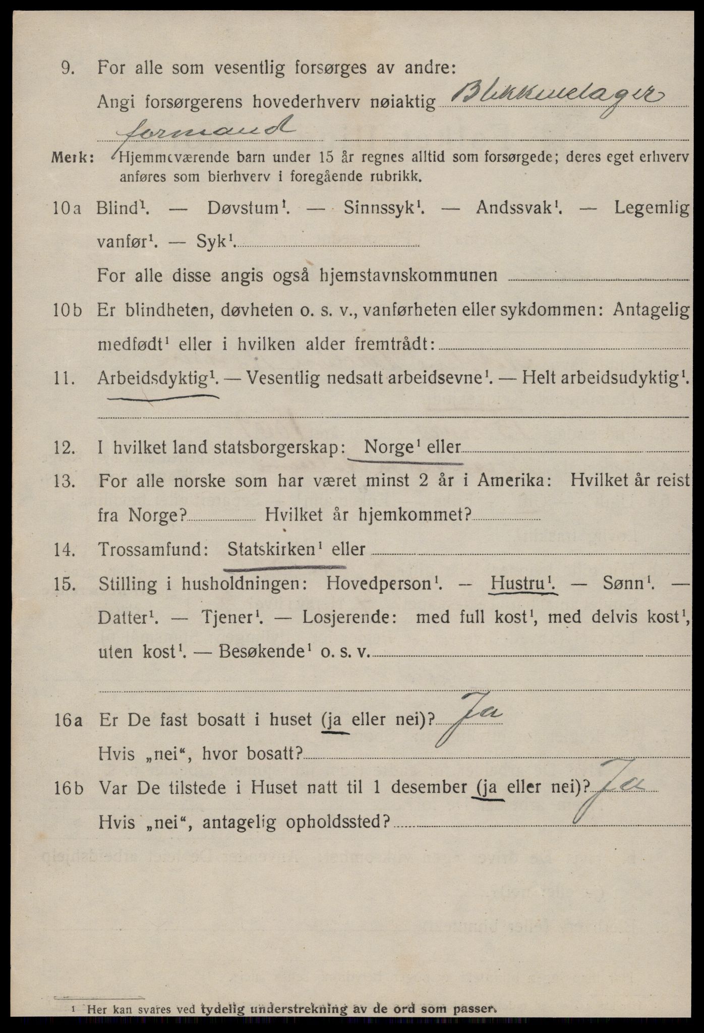 SAT, 1920 census for Ålesund, 1920, p. 19037