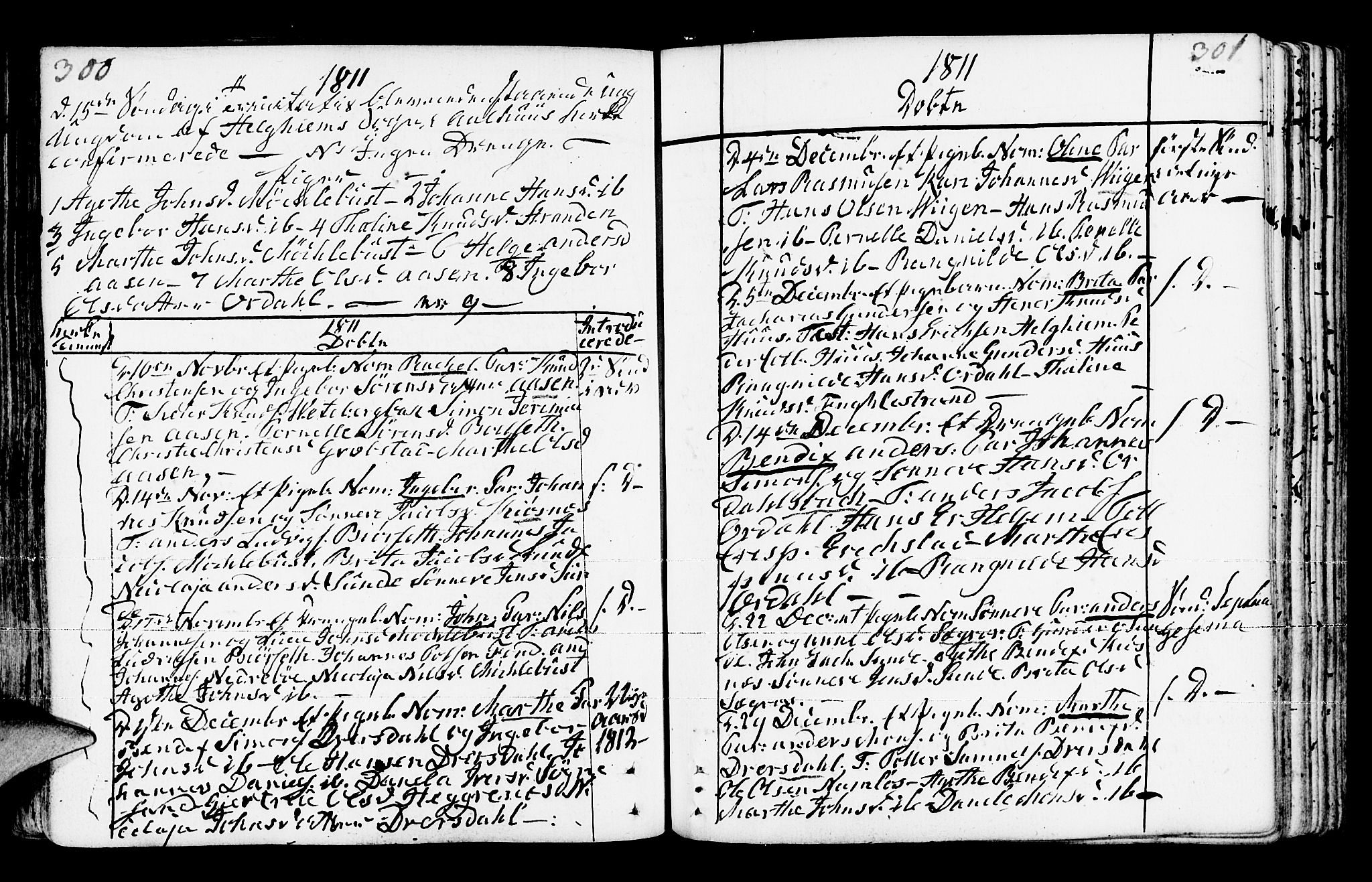 Jølster sokneprestembete, AV/SAB-A-80701/H/Haa/Haaa/L0006: Parish register (official) no. A 6, 1790-1821, p. 300-301