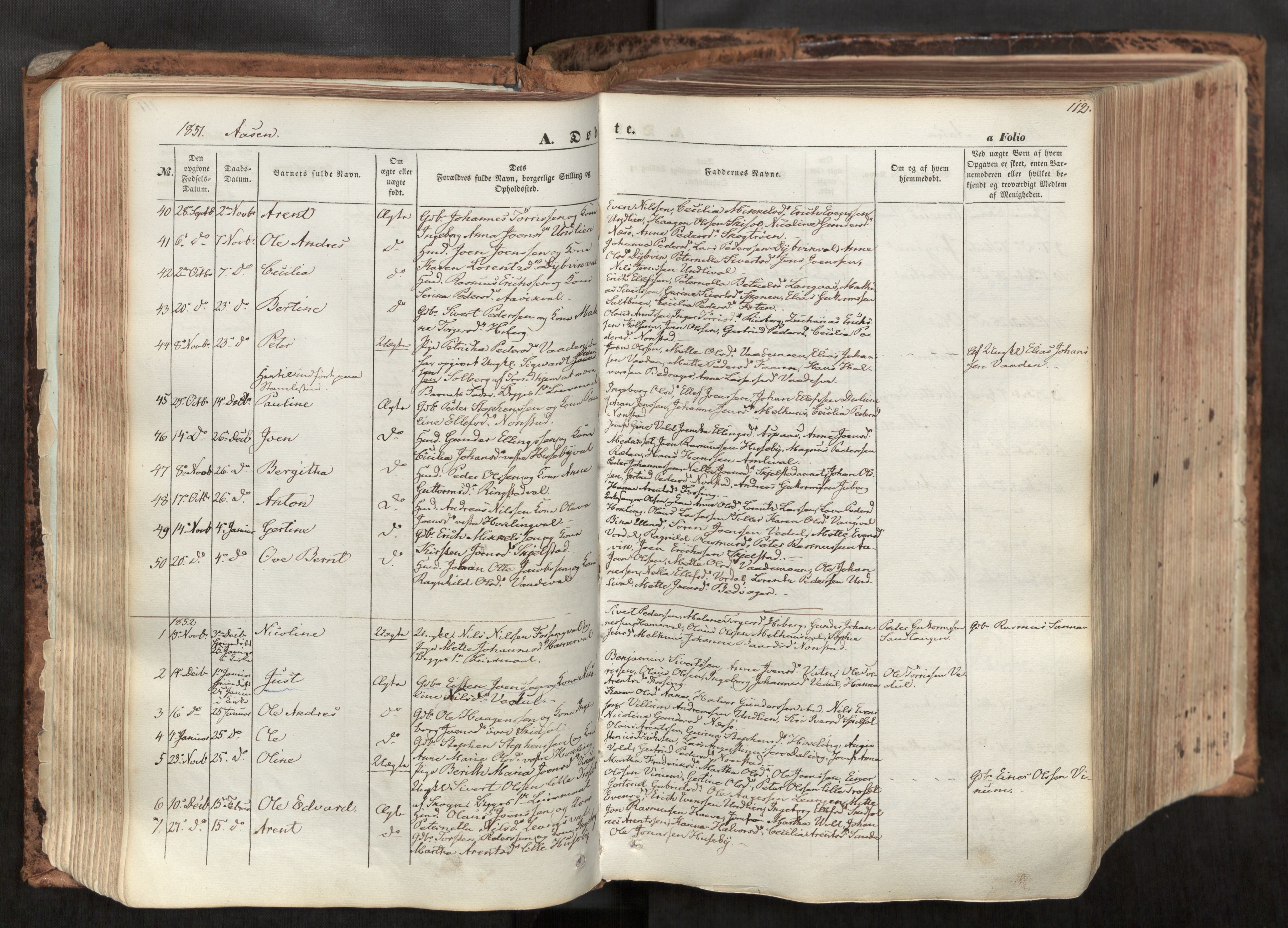 Ministerialprotokoller, klokkerbøker og fødselsregistre - Nord-Trøndelag, SAT/A-1458/713/L0116: Parish register (official) no. 713A07, 1850-1877, p. 112