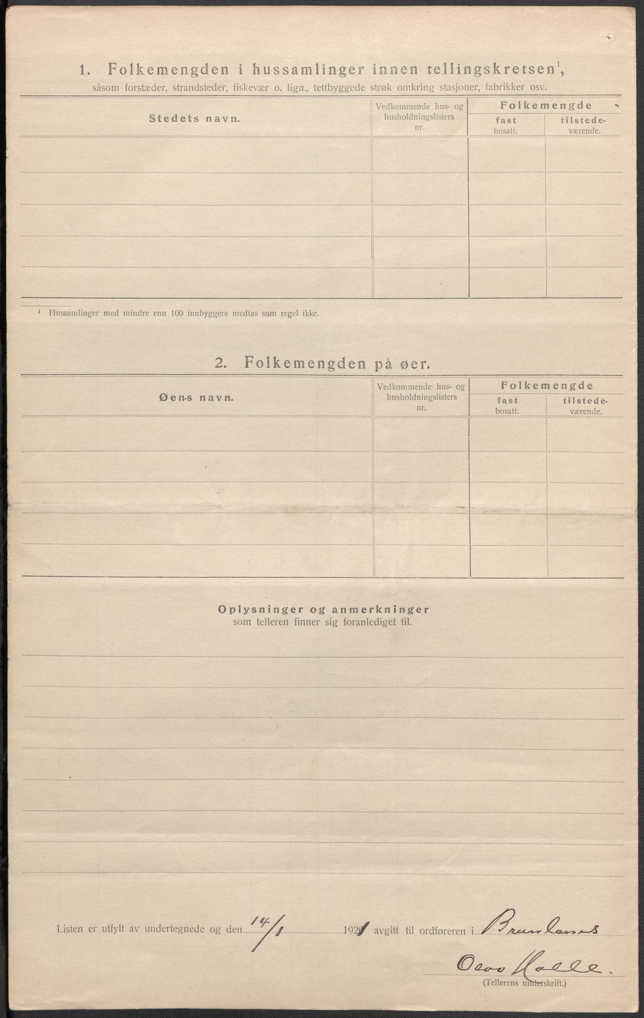 SAKO, 1920 census for Brunlanes, 1920, p. 42