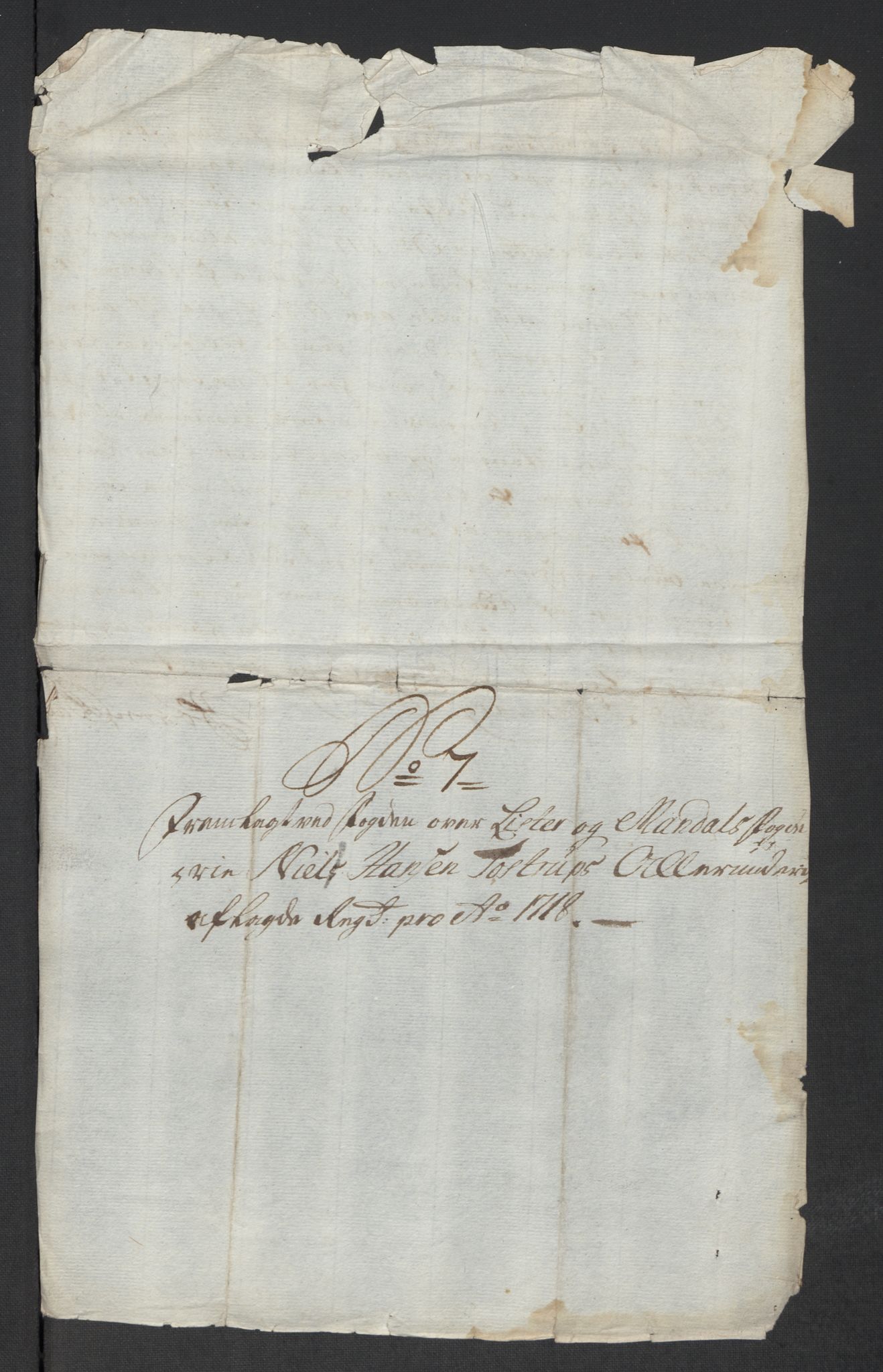 Rentekammeret inntil 1814, Reviderte regnskaper, Fogderegnskap, AV/RA-EA-4092/R43/L2563: Fogderegnskap Lista og Mandal, 1718, p. 83