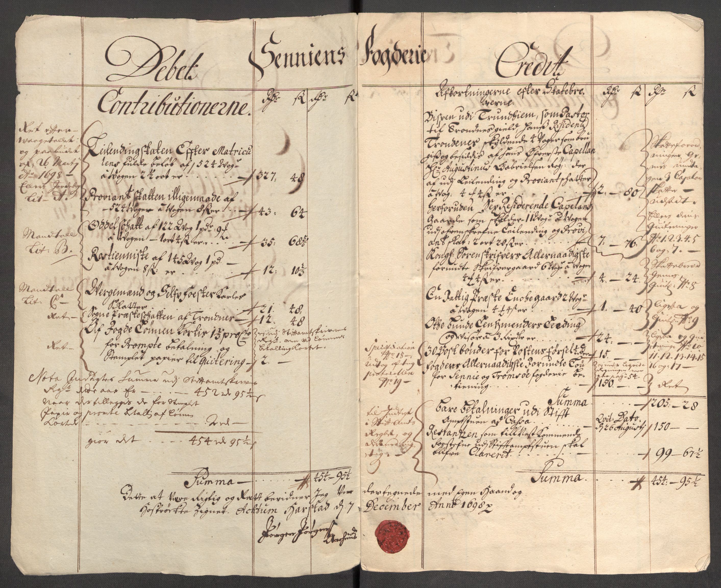 Rentekammeret inntil 1814, Reviderte regnskaper, Fogderegnskap, AV/RA-EA-4092/R68/L4754: Fogderegnskap Senja og Troms, 1697-1699, p. 136