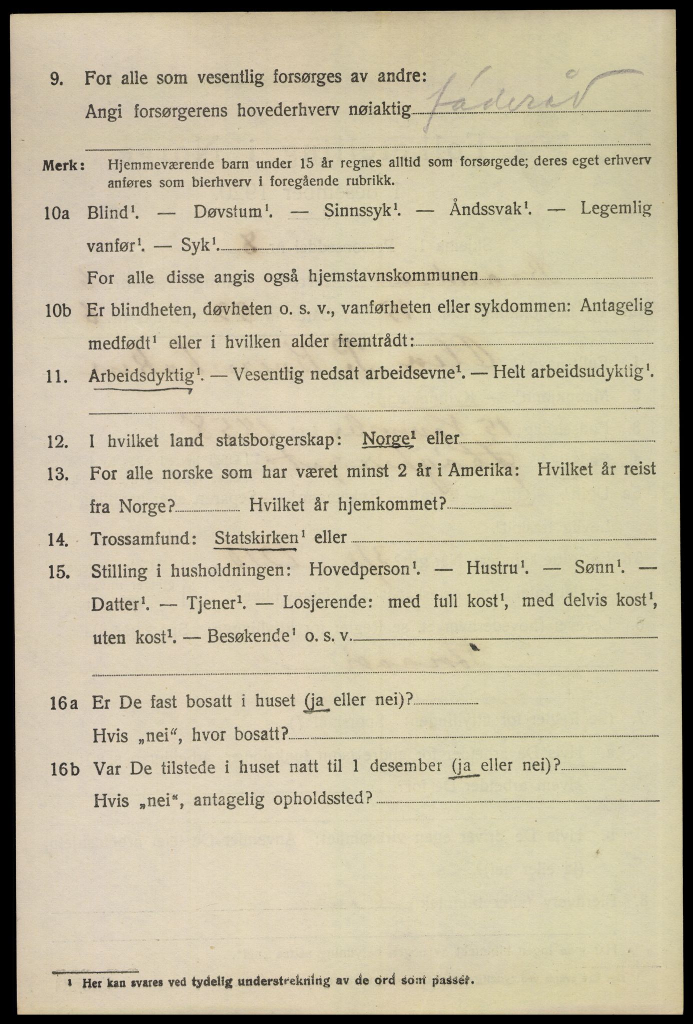 SAH, 1920 census for Brandval, 1920, p. 5439