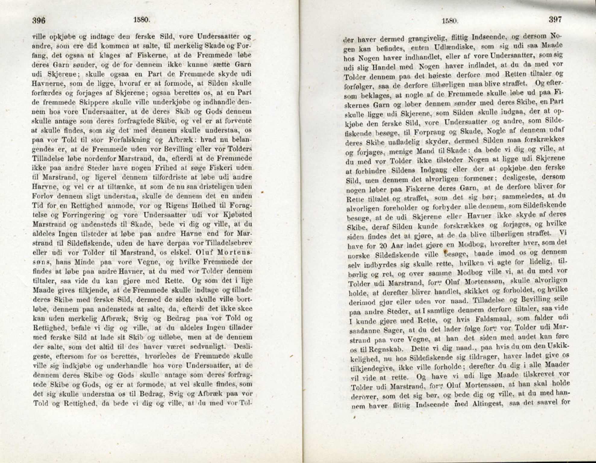 Publikasjoner utgitt av Det Norske Historiske Kildeskriftfond, PUBL/-/-/-: Norske Rigs-Registranter, bind 2, 1572-1588, p. 396-397