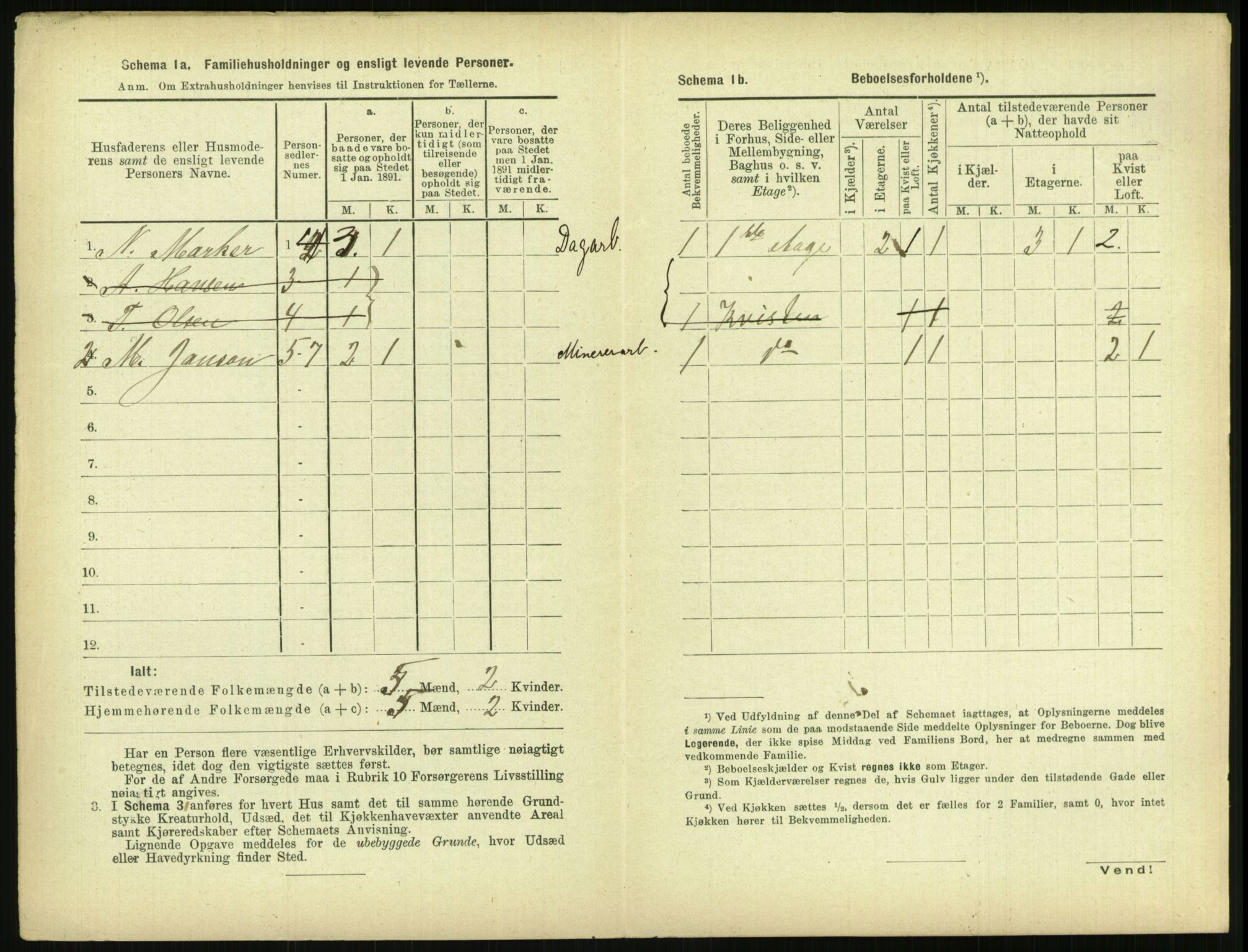 RA, 1891 census for 0806 Skien, 1891, p. 1875