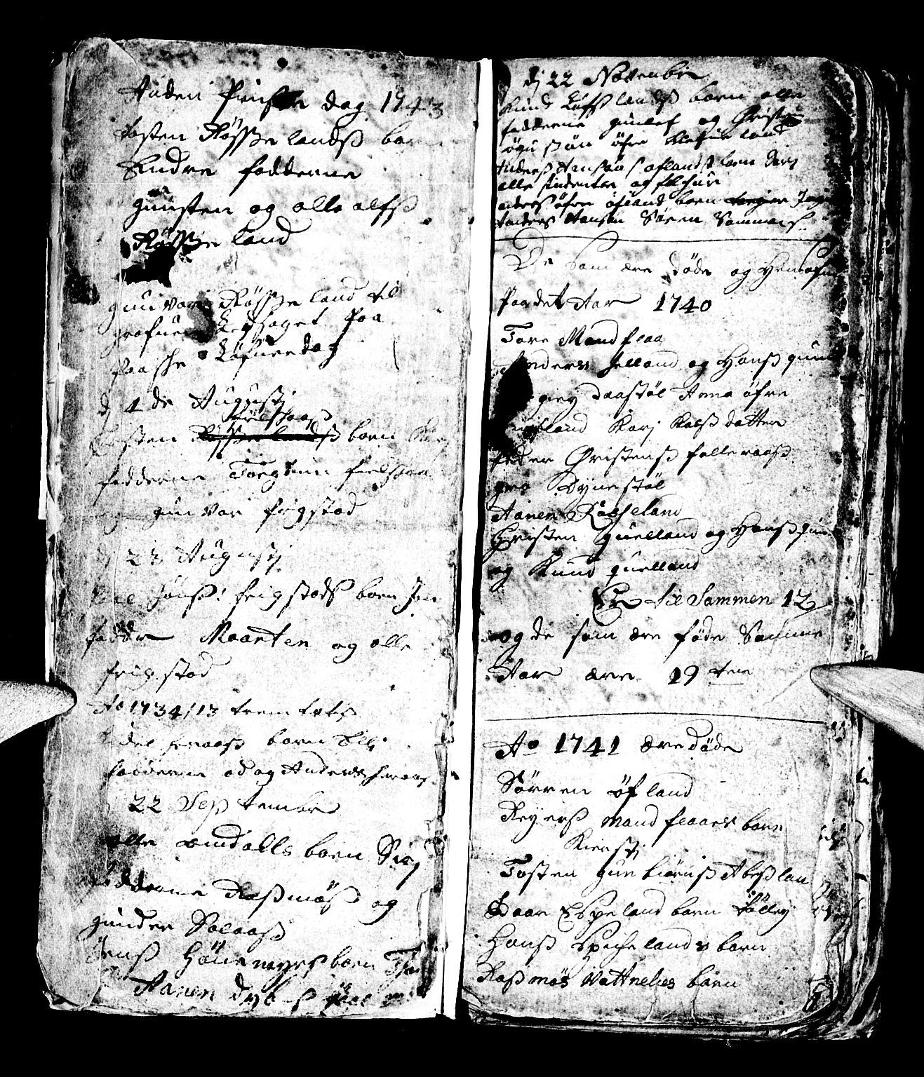 Bjelland sokneprestkontor, SAK/1111-0005/F/Fb/Fbb/L0001: Parish register (copy) no. B 1, 1732-1782, p. 9