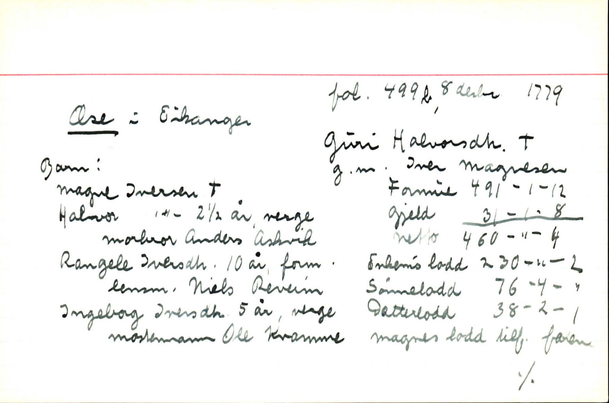 Skiftekort ved Statsarkivet i Bergen, SAB/SKIFTEKORT/001/L0003: Skifteprotokoll nr. 6, 1776-1783, p. 446