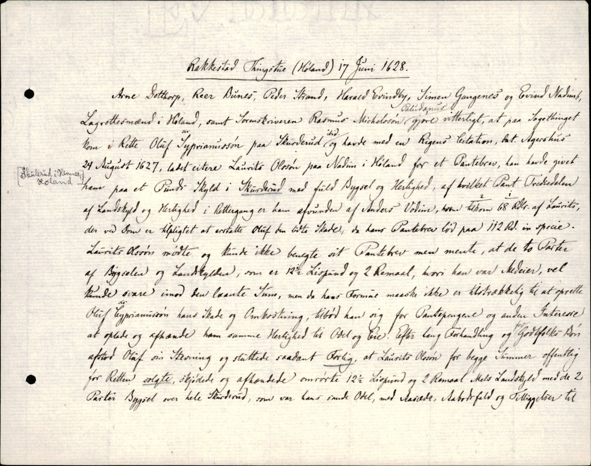 Riksarkivets diplomsamling, AV/RA-EA-5965/F35/F35d/L0003: Innlånte diplomer, seddelregister, 1621-1642, p. 199