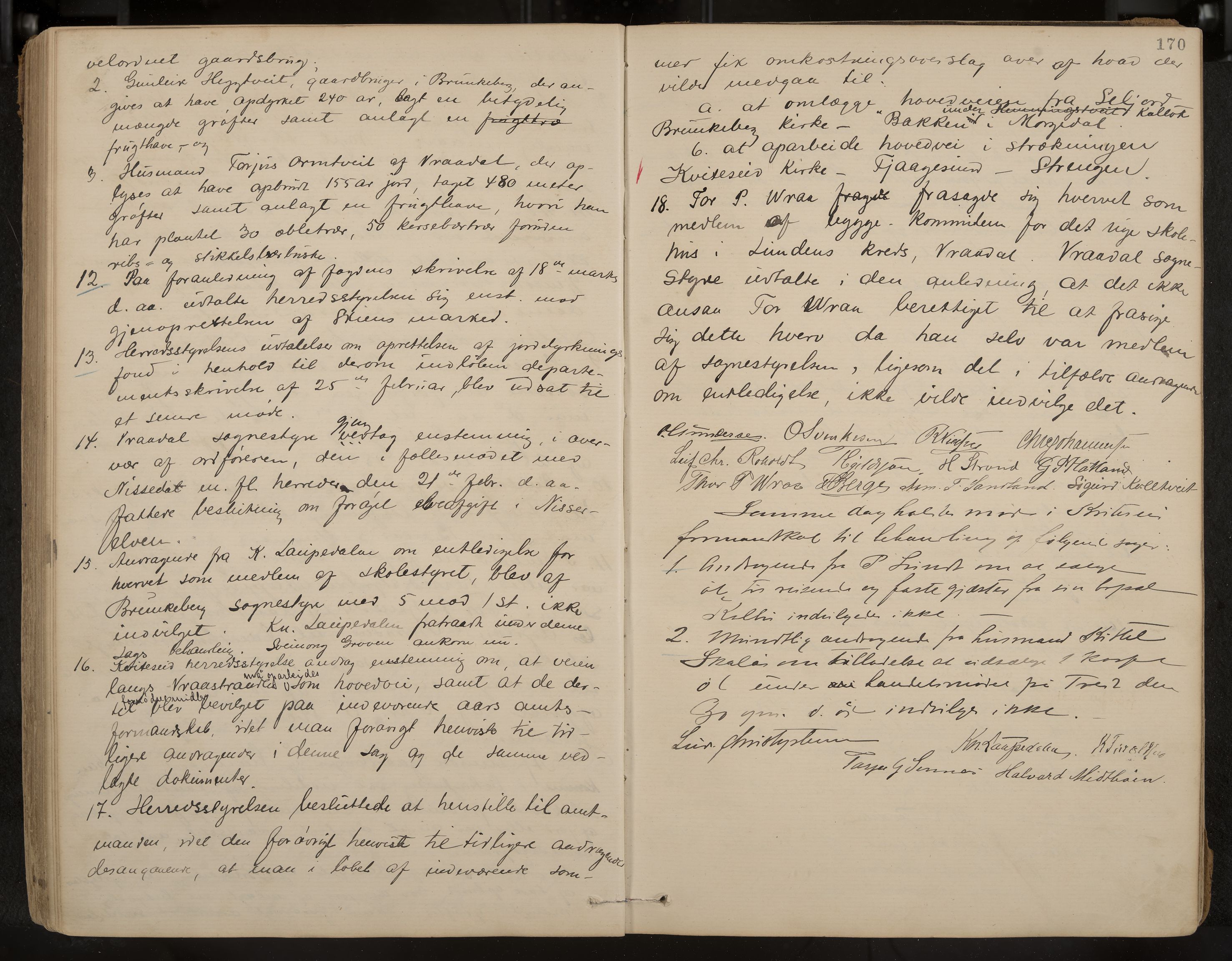 Kviteseid formannskap og sentraladministrasjon, IKAK/0829021/A/Aa/L0003: Møtebok, 1885-1896, p. 170