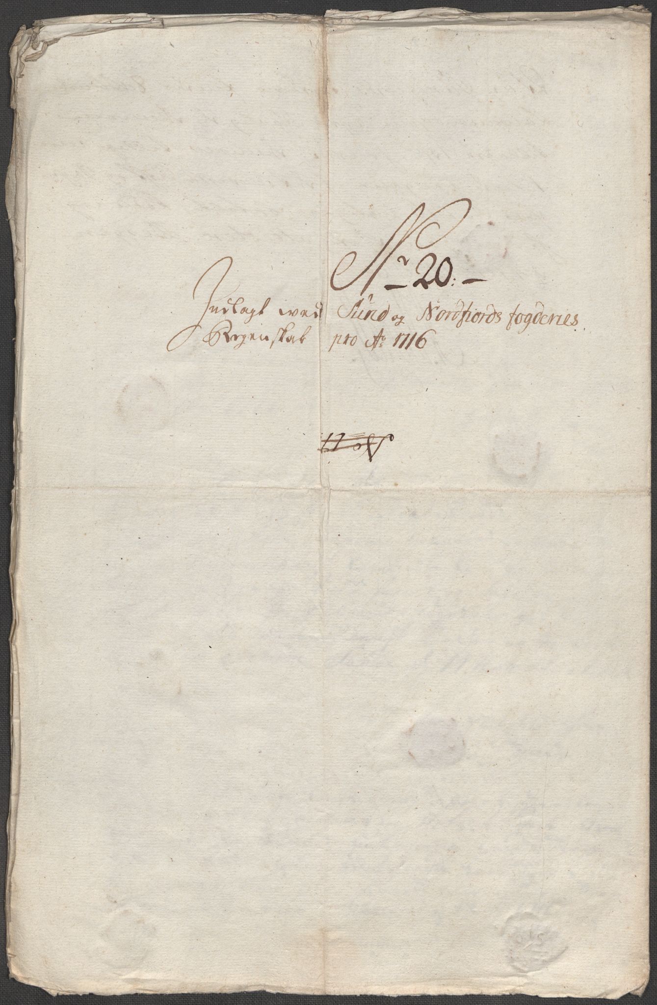 Rentekammeret inntil 1814, Reviderte regnskaper, Fogderegnskap, RA/EA-4092/R53/L3440: Fogderegnskap Sunn- og Nordfjord, 1716, p. 113