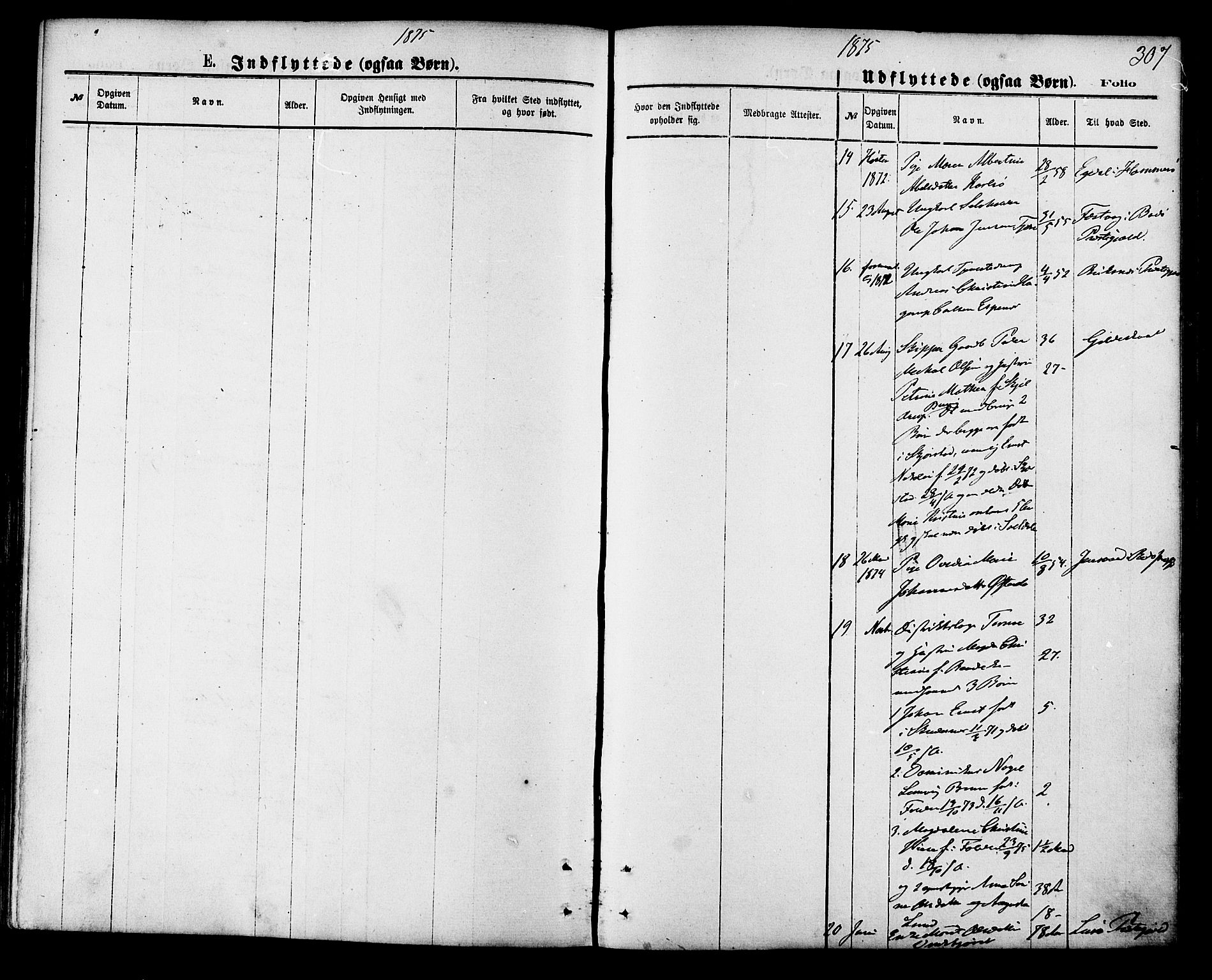 Ministerialprotokoller, klokkerbøker og fødselsregistre - Nordland, SAT/A-1459/853/L0771: Parish register (official) no. 853A10, 1870-1881, p. 307