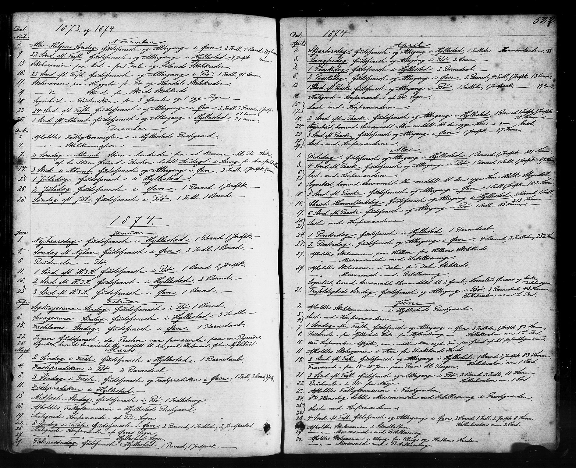 Hyllestad sokneprestembete, AV/SAB-A-80401: Parish register (official) no. A 1, 1861-1886, p. 522