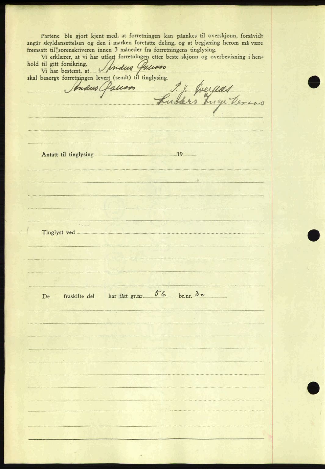 Romsdal sorenskriveri, AV/SAT-A-4149/1/2/2C: Mortgage book no. A14, 1943-1943, Diary no: : 929/1943