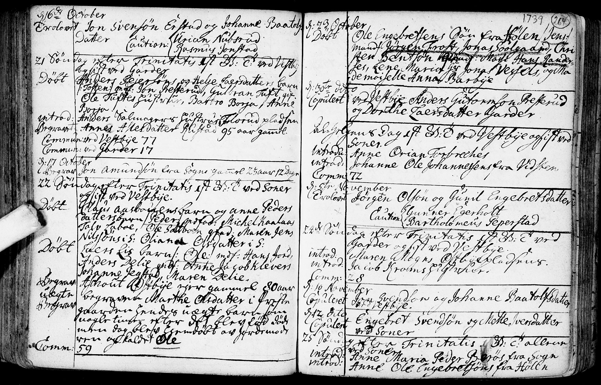 Vestby prestekontor Kirkebøker, AV/SAO-A-10893/F/Fa/L0001.b: Parish register (official) no. I 1B, 1714-1759, p. 264