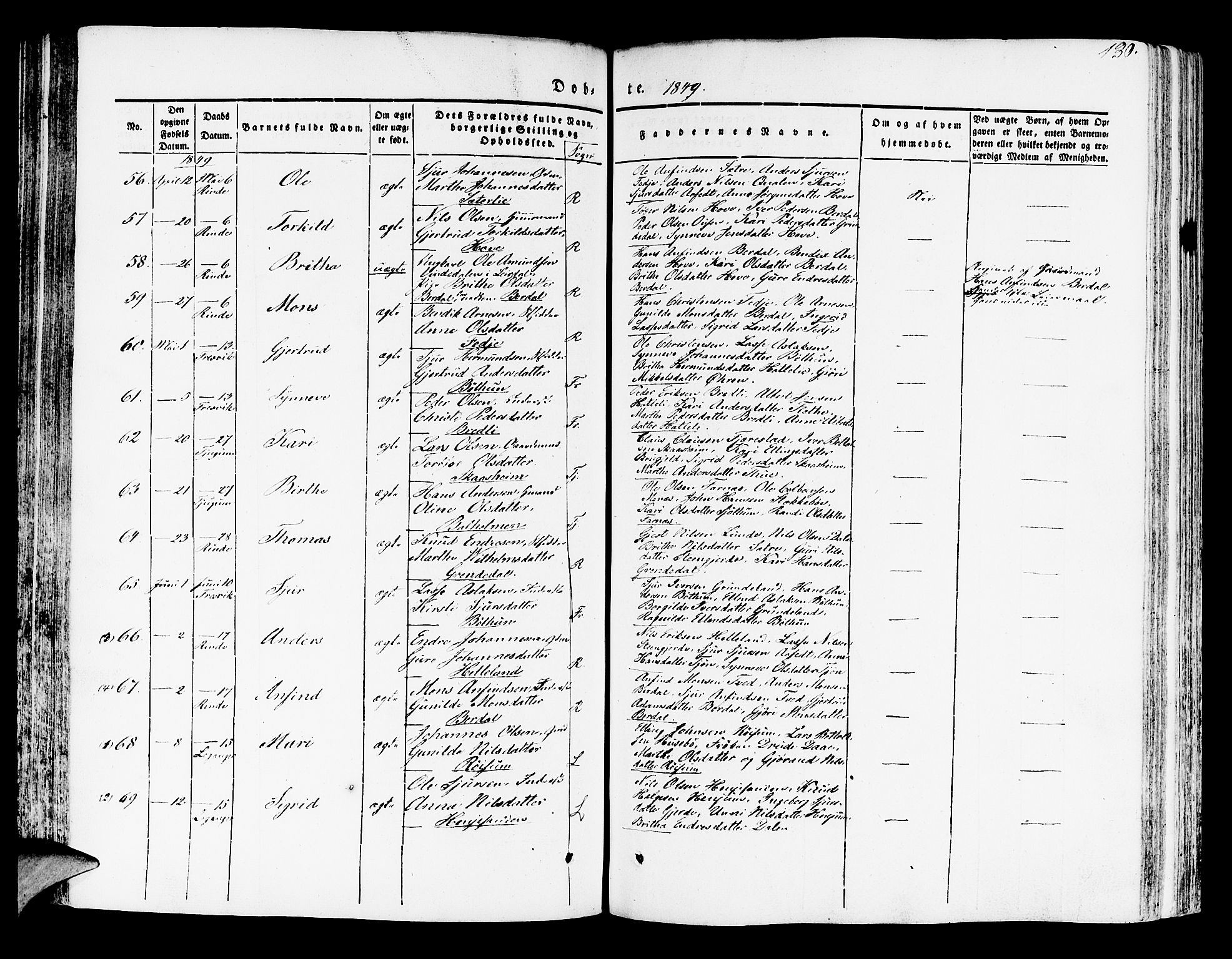 Leikanger sokneprestembete, AV/SAB-A-81001/H/Haa/Haaa/L0007: Parish register (official) no. A 7, 1838-1851, p. 130