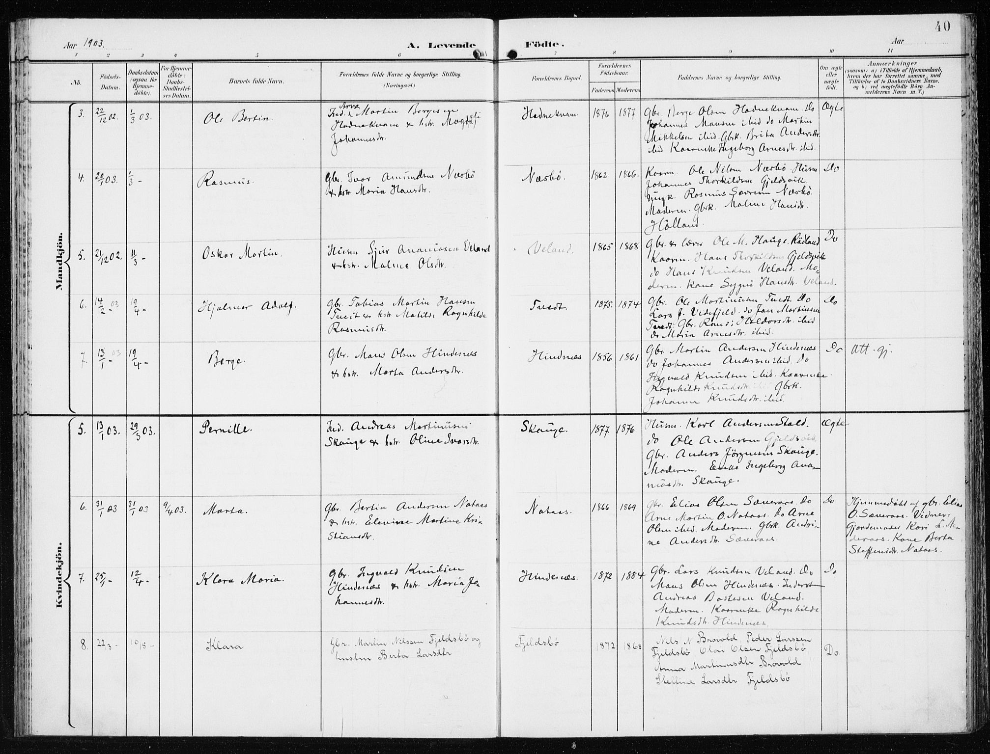 Lindås Sokneprestembete, AV/SAB-A-76701/H/Haa/Haaf/L0002: Parish register (official) no. F  2, 1897-1909, p. 40