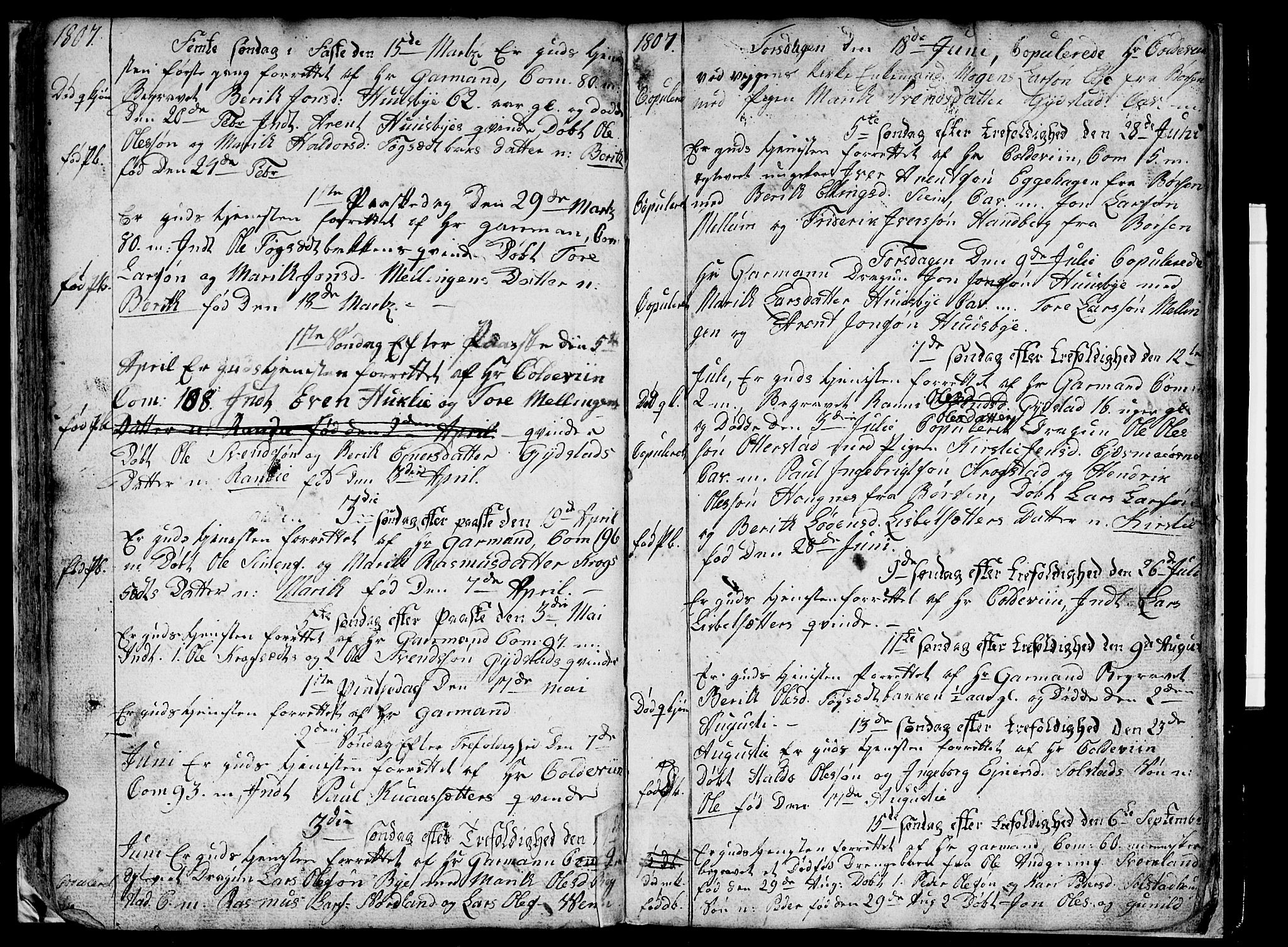 Ministerialprotokoller, klokkerbøker og fødselsregistre - Sør-Trøndelag, AV/SAT-A-1456/667/L0794: Parish register (official) no. 667A02, 1791-1816
