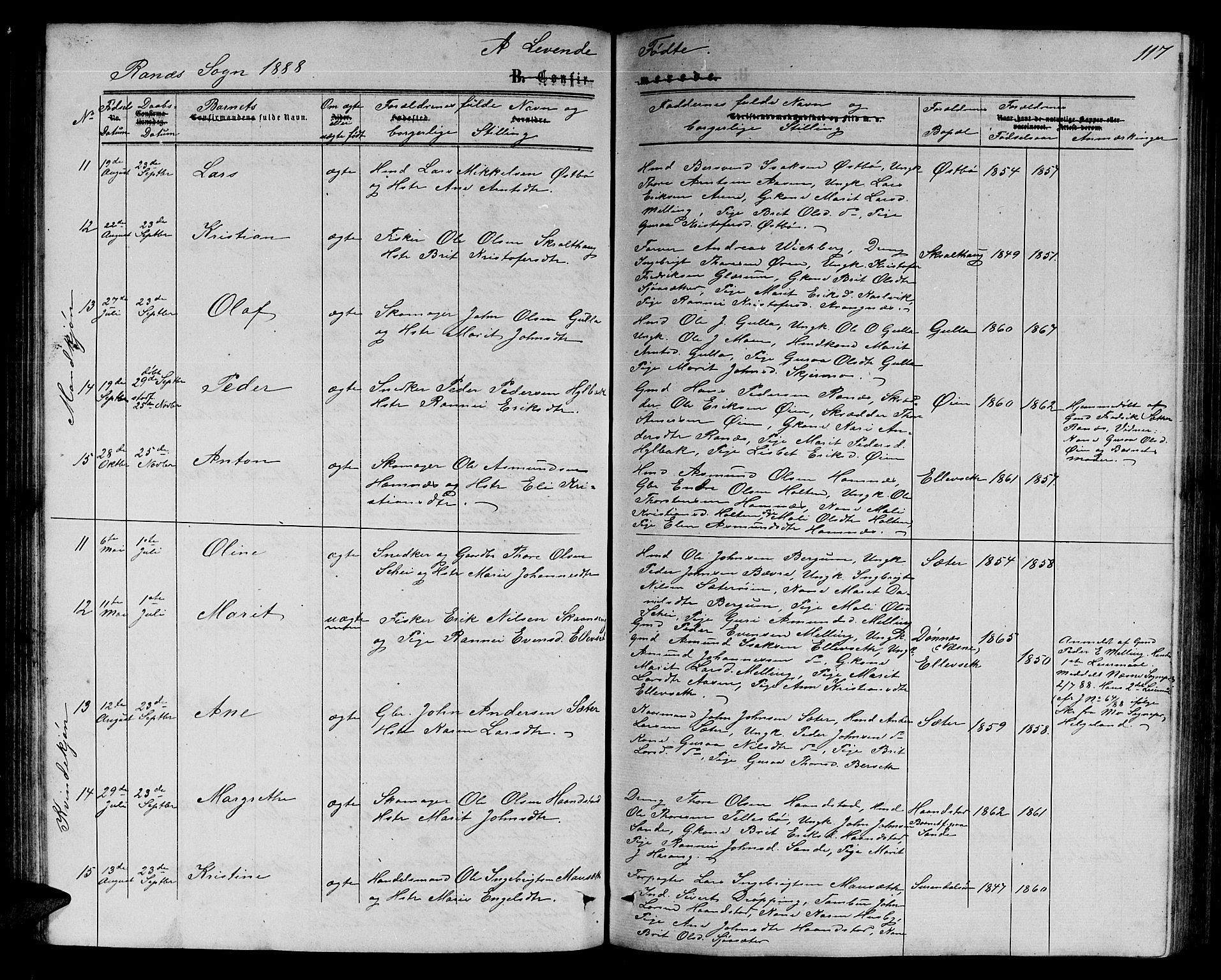 Ministerialprotokoller, klokkerbøker og fødselsregistre - Møre og Romsdal, SAT/A-1454/595/L1051: Parish register (copy) no. 595C03, 1866-1891, p. 117